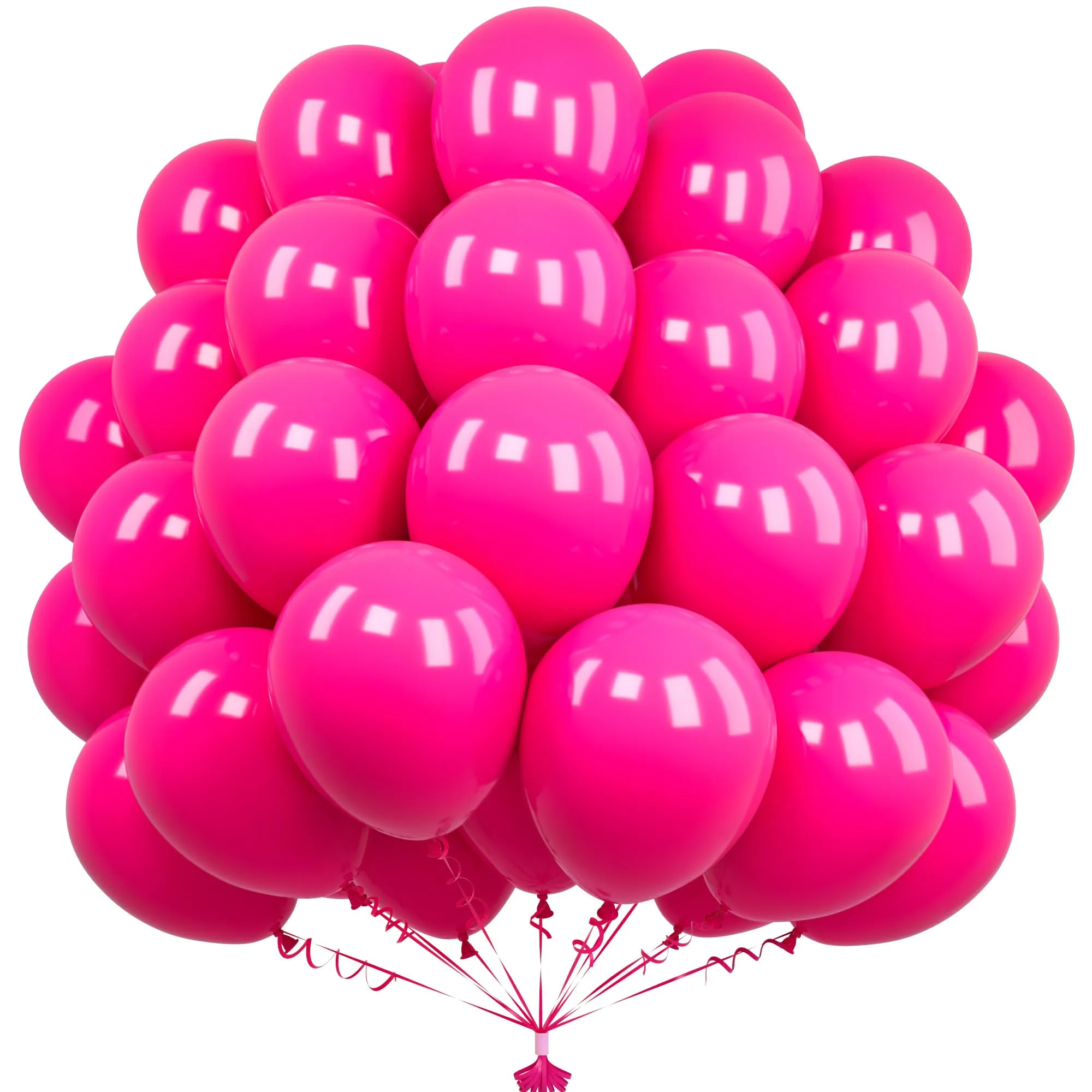 Unisun Palloncini Rosa Fucsia, 50 Pezzi 12 Pollici Palloncino Rosa Acceso - immagine 1