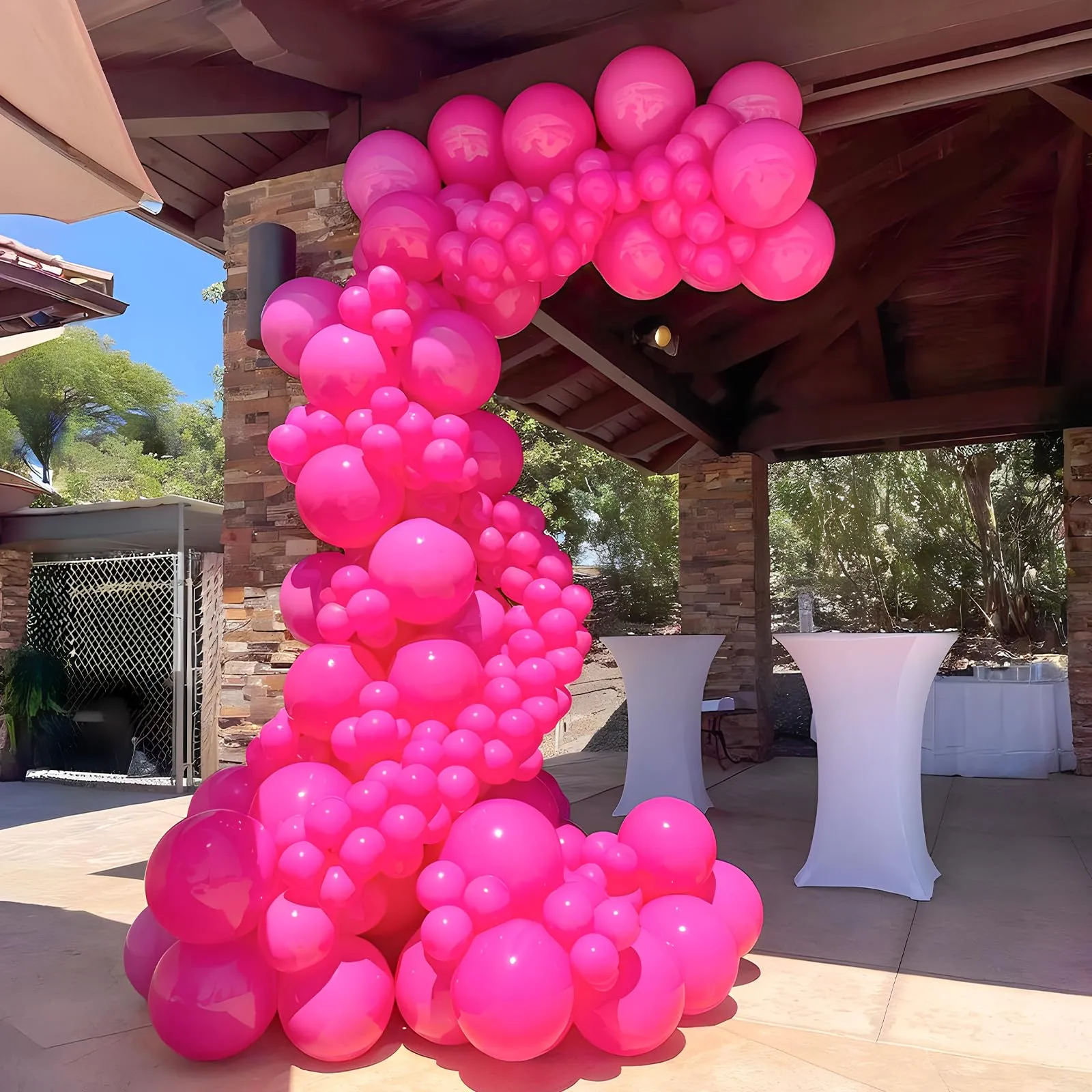 Unisun Palloncini Rosa Fucsia, 50 Pezzi 12 Pollici Palloncino Rosa Acceso - immagine 5