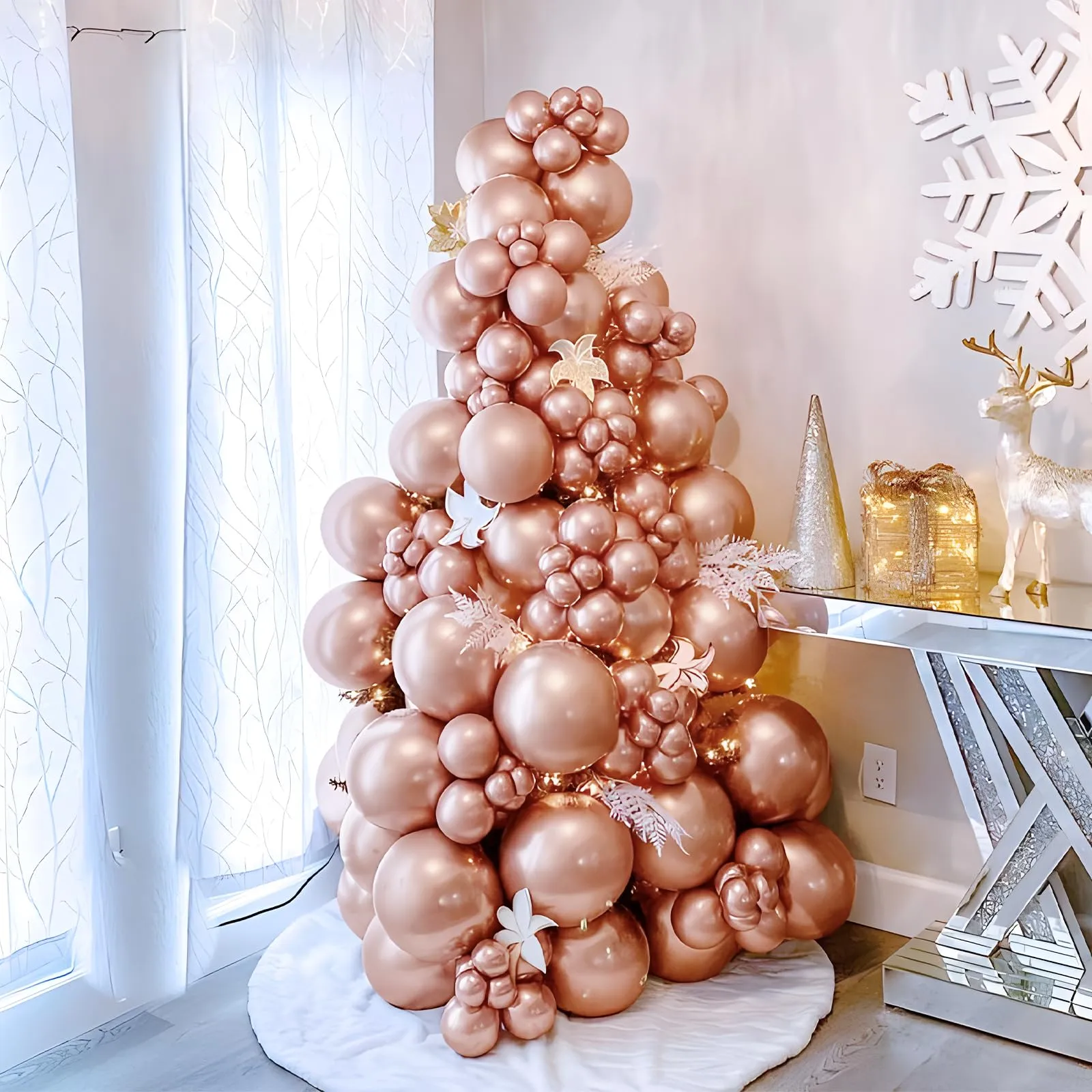 Unisun Palloncini Oro Rosa, 50 Pezzi 12 Pollici Palloncino Metallizzato - immagine 5
