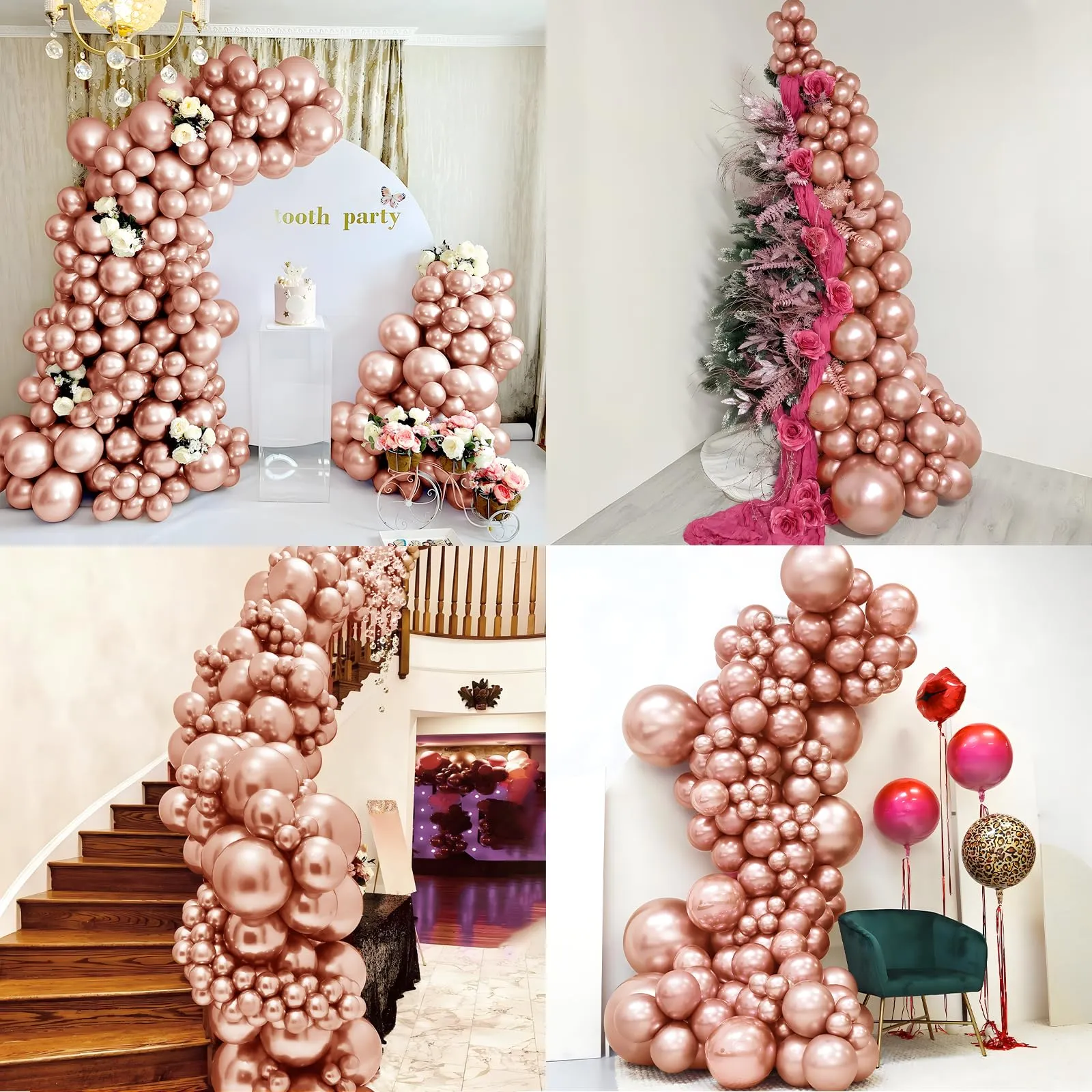 Unisun Palloncini Oro Rosa, 50 Pezzi 12 Pollici Palloncino Metallizzato - immagine 7