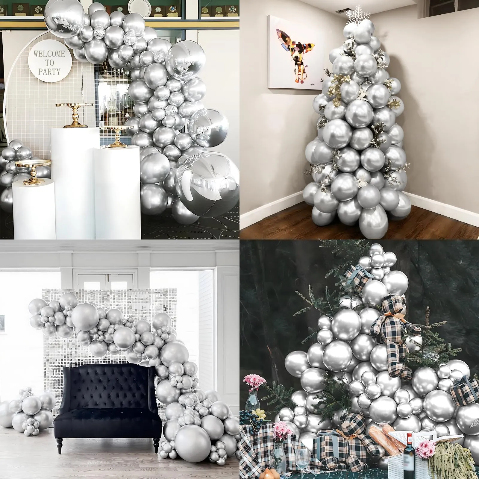 Unisun Palloncini Argento, 50 Pezzi 12 Pollici Palloncino Metallizzato - immagine 7