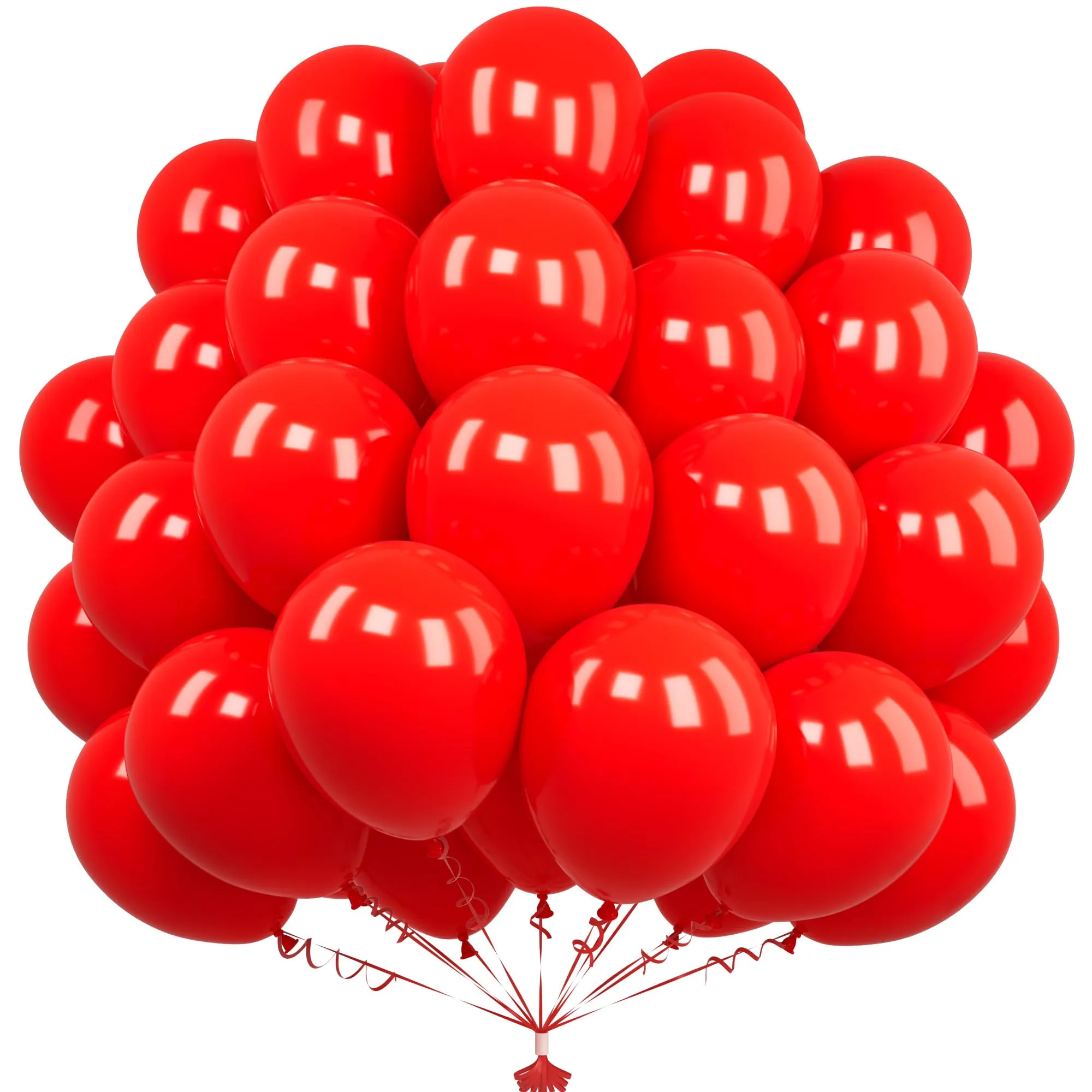 Unisun Palloncini Rossi, 50 Pezzi 12 Pollici Palloncino Rossi Opachi - immagine 1