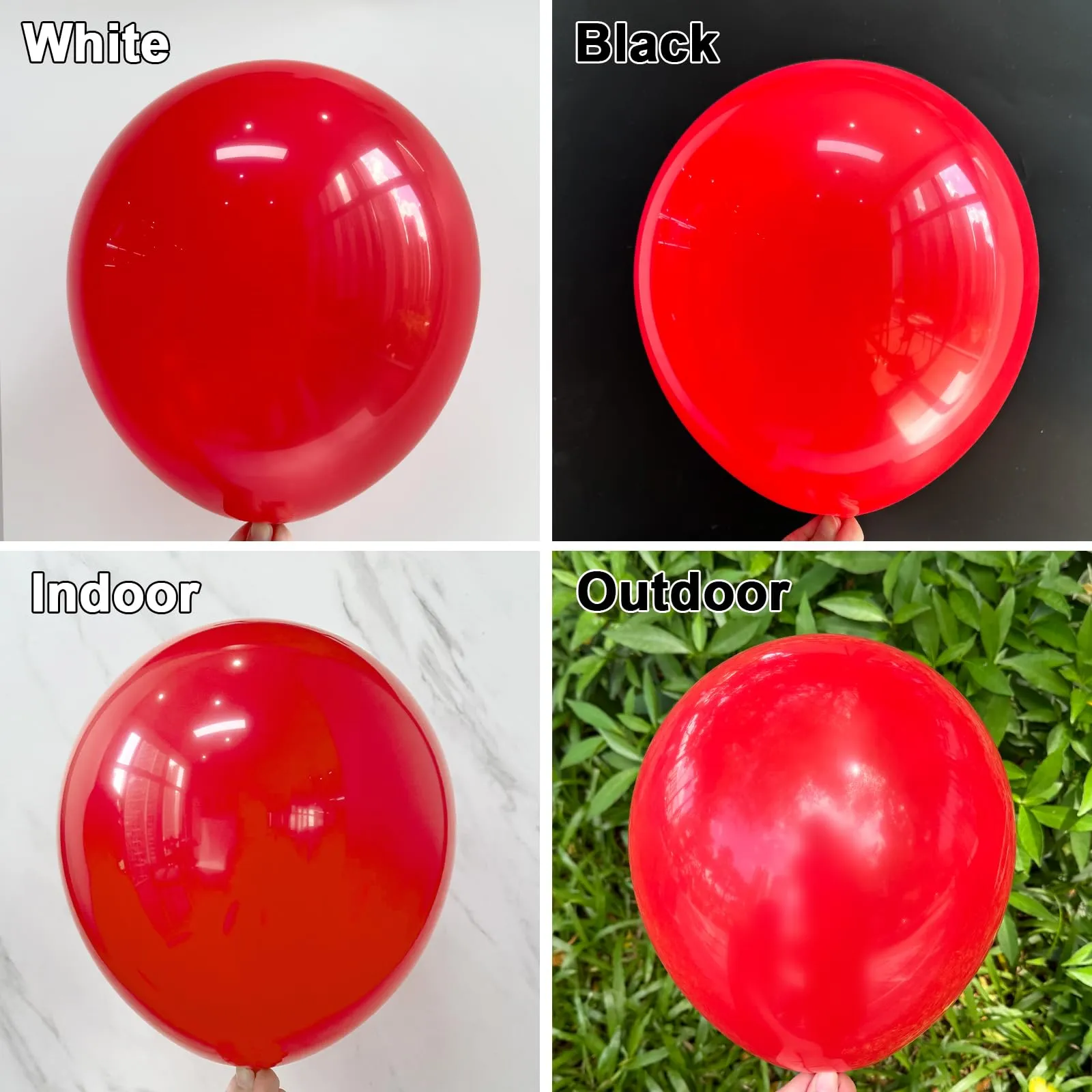 Unisun Palloncini Rossi, 50 Pezzi 12 Pollici Palloncino Rossi Opachi - immagine 3