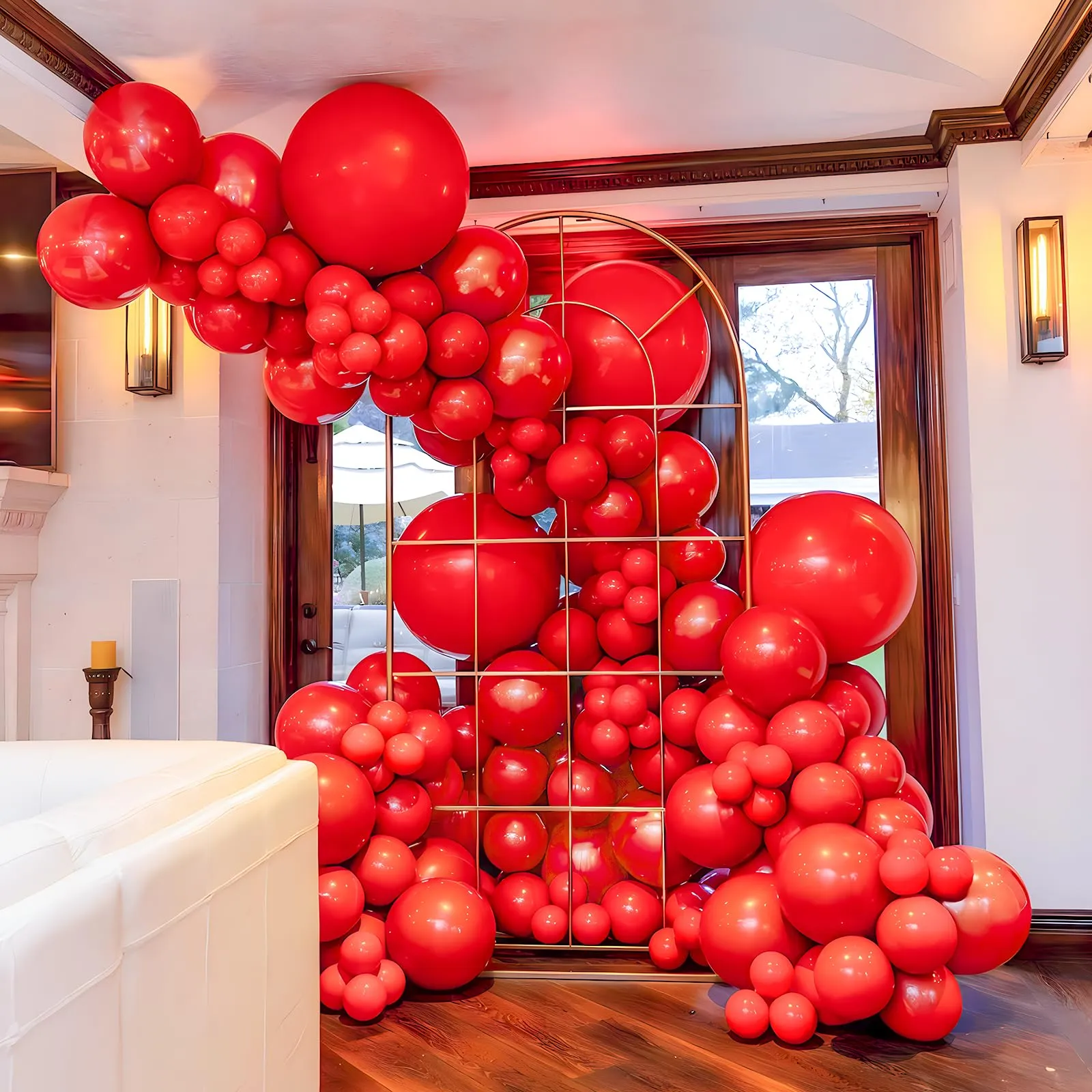 Unisun Palloncini Rossi, 50 Pezzi 12 Pollici Palloncino Rossi Opachi - immagine 5