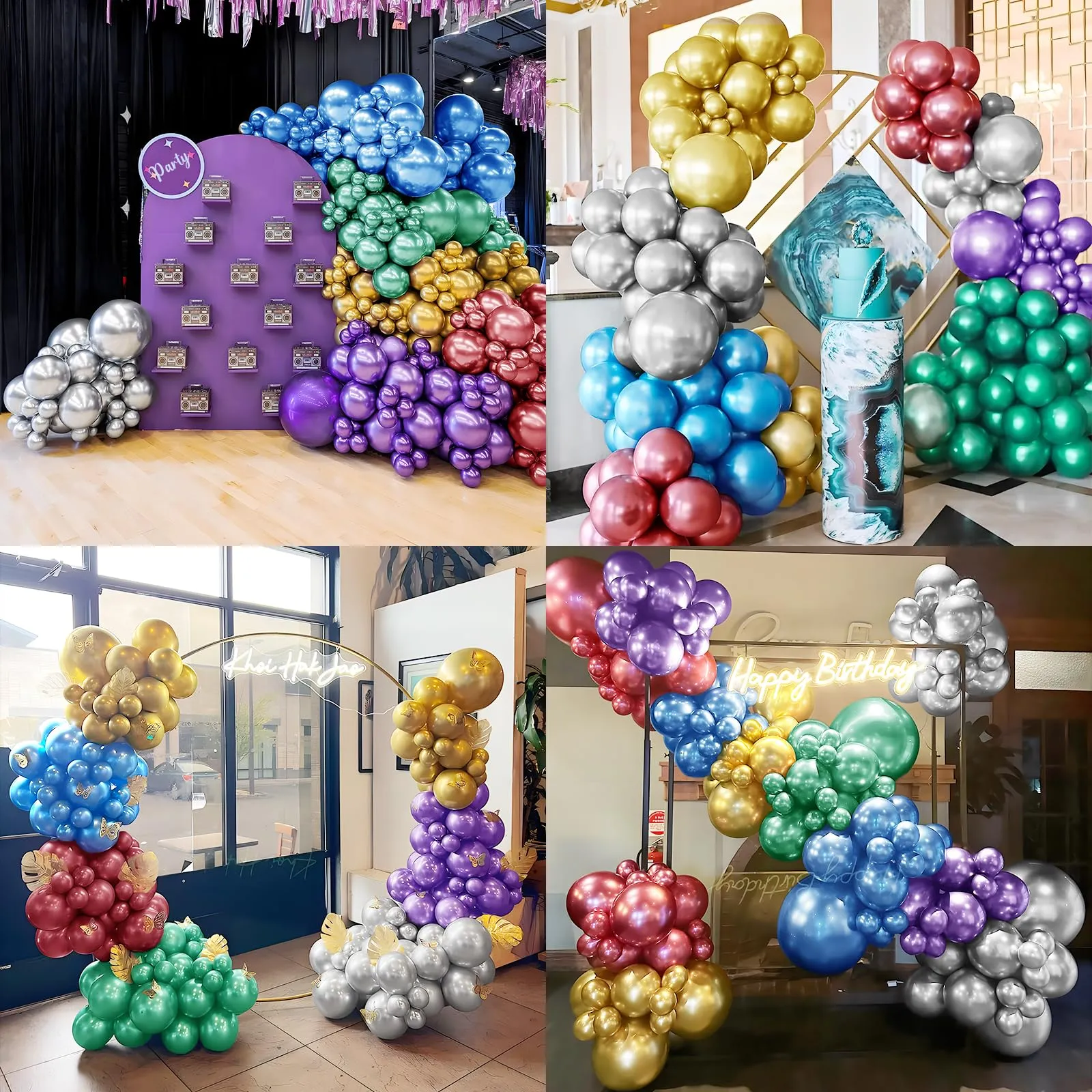 Unisun Palloncini Metallici, 50Pz 12 Pollici Palloncini Cromati Multicolori - immagine 7