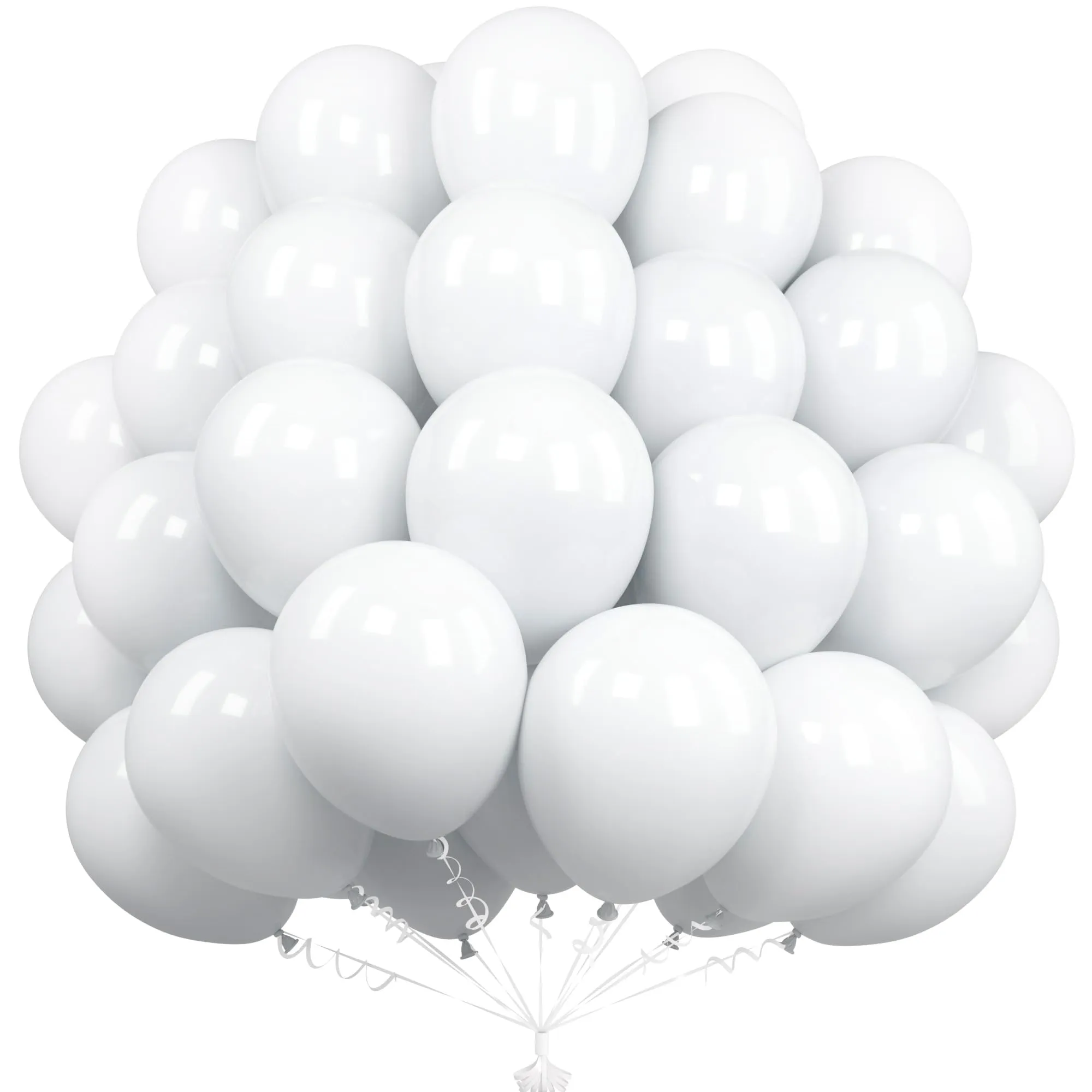 Unisun Palloncini Bianchi, 50 Pezzi 12 Pollici Palloncini Bianchi Opachi - immagine 1