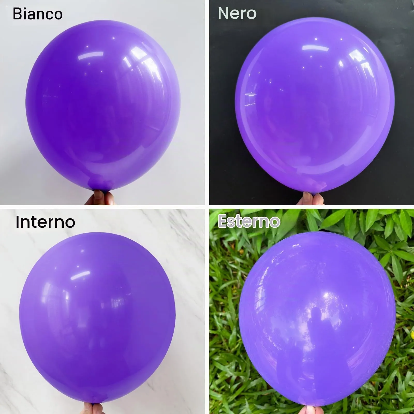 Unisun Palloncini Viola, 50 Pezzi 12 Pollici Palloncini Viola Scuro Opaco - immagine 3