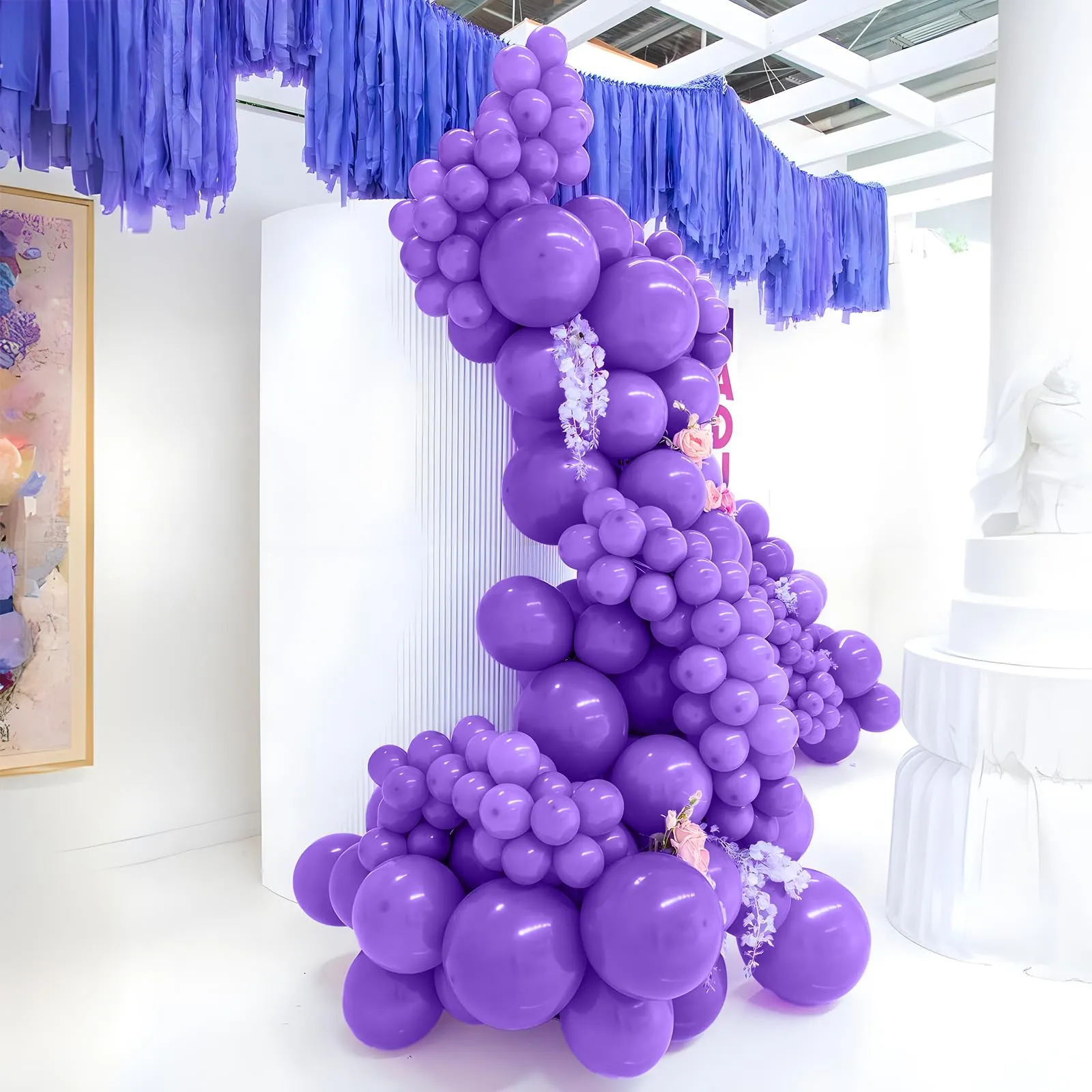 Unisun Palloncini Viola, 50 Pezzi 12 Pollici Palloncini Viola Scuro Opaco - immagine 5