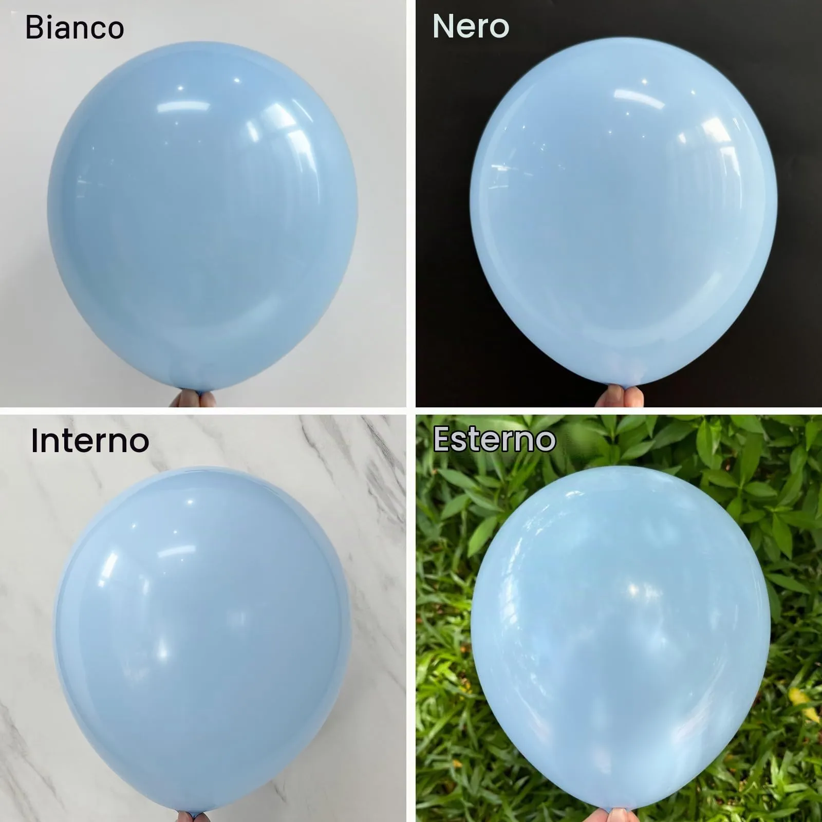 Unisun Palloncini Blu Pastello, 50 Pz 12 Pollici Palloncini Azzurro Chiaro - immagine 3