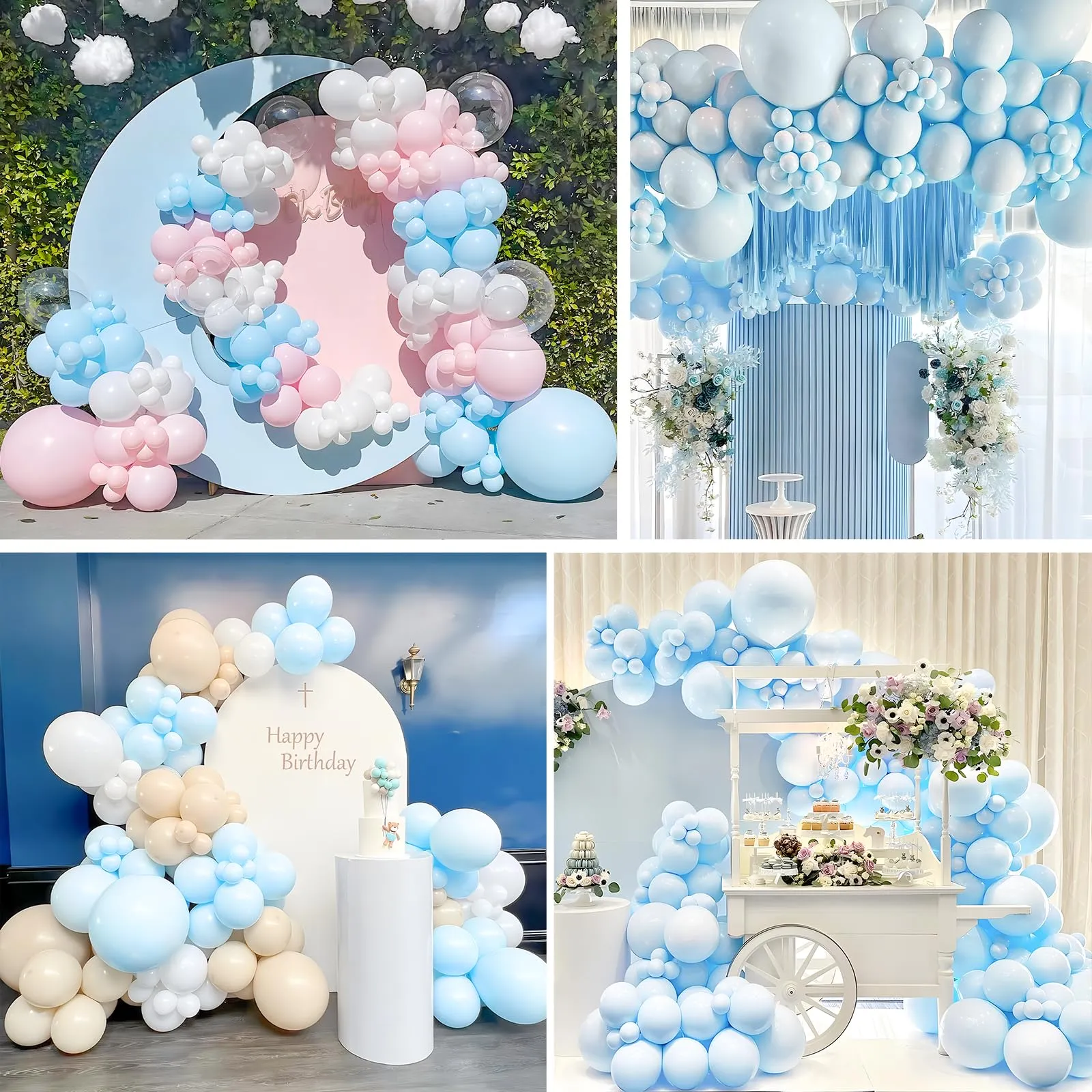 Unisun Palloncini Blu Pastello, 50 Pz 12 Pollici Palloncini Azzurro Chiaro - immagine 7