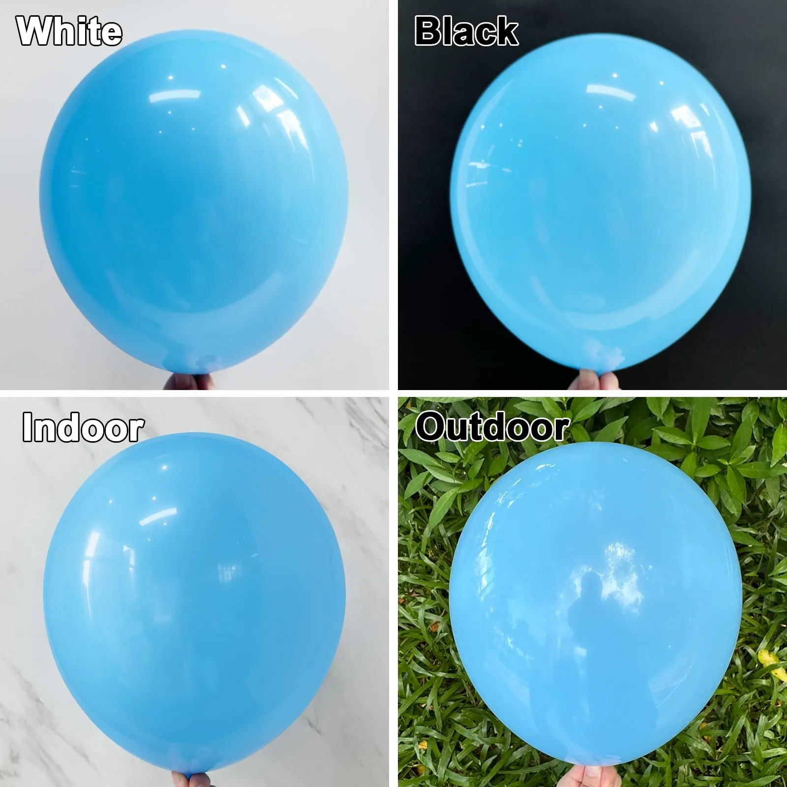 Unisun Palloncini Azzurro, 50 Pezzi 12 Pollici Palloncini Blu Cielo Mette - immagine 3
