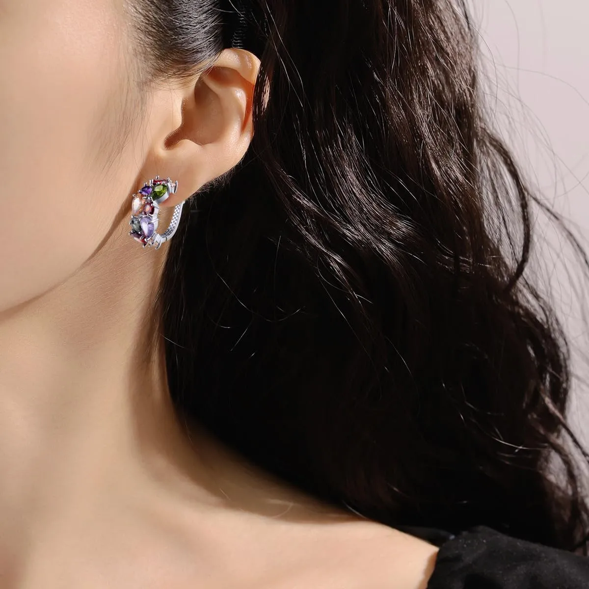 Mecool Set di orecchini e collana con zirconia cubica 925 Ciondolo Collana e Orecchini set di gioielli per donne, Pequeño, Lega di rame - immagine 7