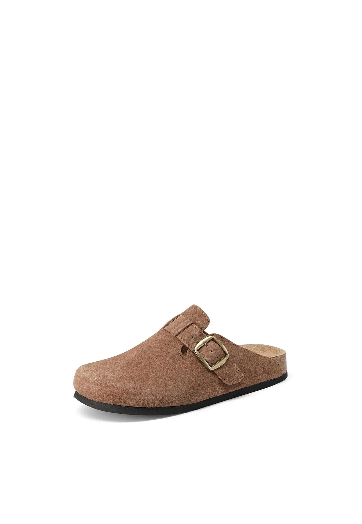 QUEEN HELENA Sabot Scamosciati Sandali Chiusi Donna X30-210 (Marrone, Sistema Taglie Calzature EU, Adulto, Donna, Numero, Media, 37) - immagine 1