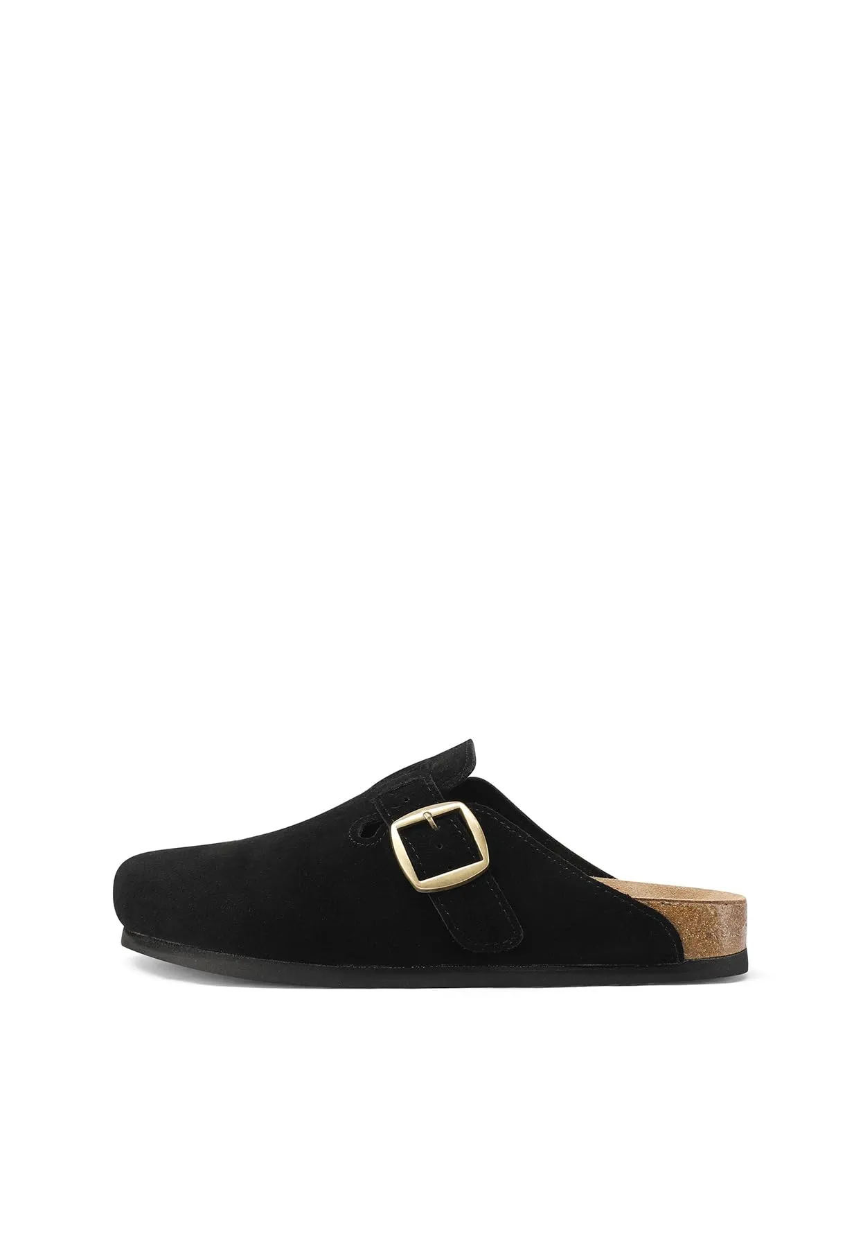 QUEEN HELENA Sabot Scamosciati Sandali Chiusi Donna X30-210 (Nero, Sistema Taglie Calzature EU, Adulto, Donna, Numero, Media, 40) - immagine 4