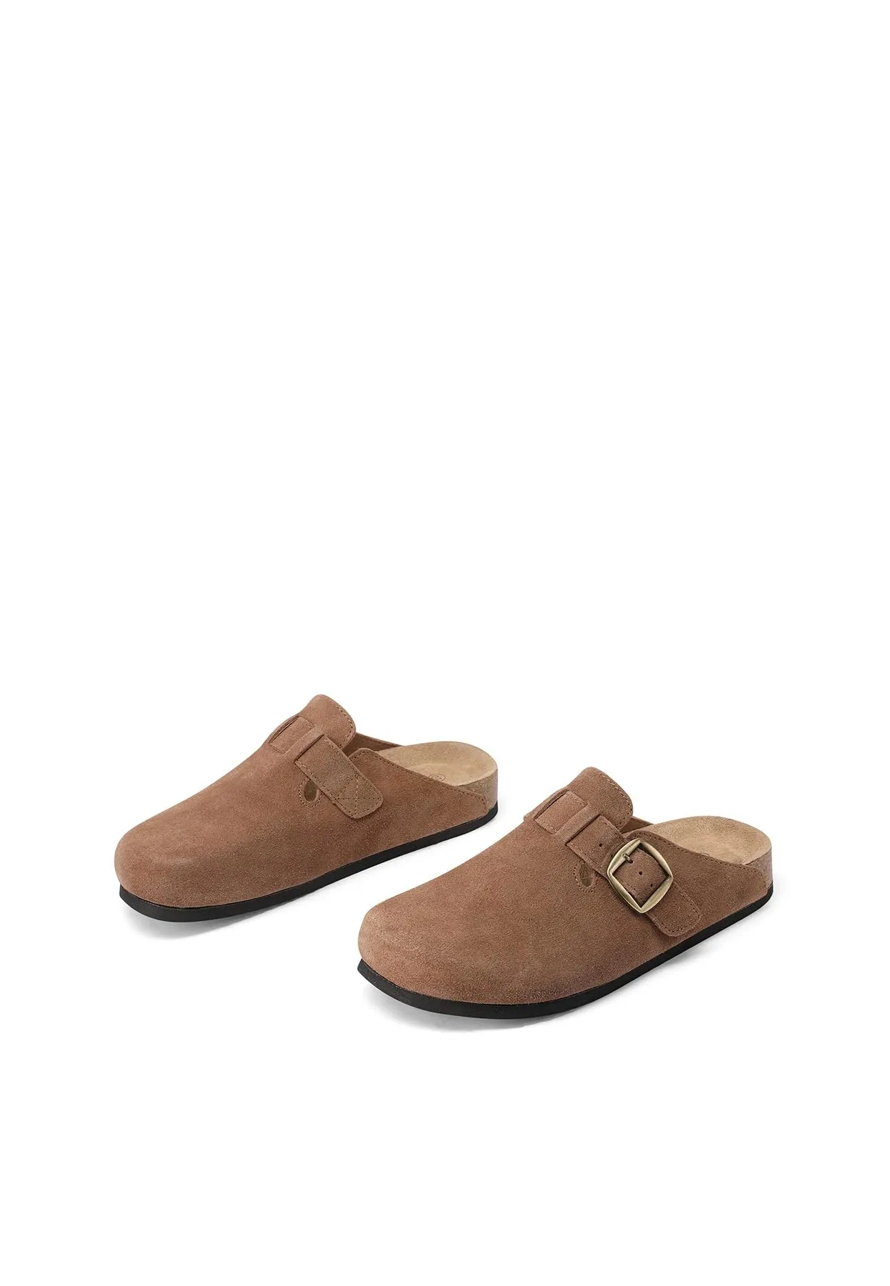 QUEEN HELENA Sabot Scamosciati Sandali Chiusi Donna X30-210 (Marrone, Sistema Taglie Calzature EU, Adulto, Donna, Numero, Media, 36) - immagine 5