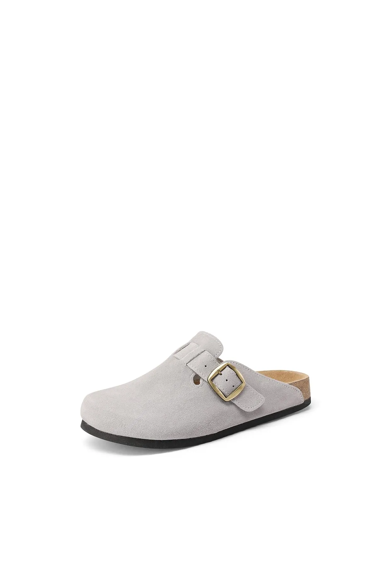 QUEEN HELENA Sabot Scamosciati Sandali Chiusi Donna X30-210 (Grigio, Sistema Taglie Calzature EU, Adulto, Donna, Numero, Media, 40) - immagine 1