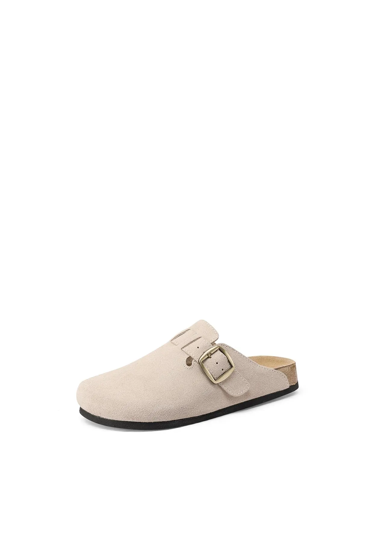 QUEEN HELENA Sabot Scamosciati Sandali Chiusi Donna X30-210 (Khaki, Sistema Taglie Calzature EU, Adulto, Donna, Numero, Media, 36) - immagine 1