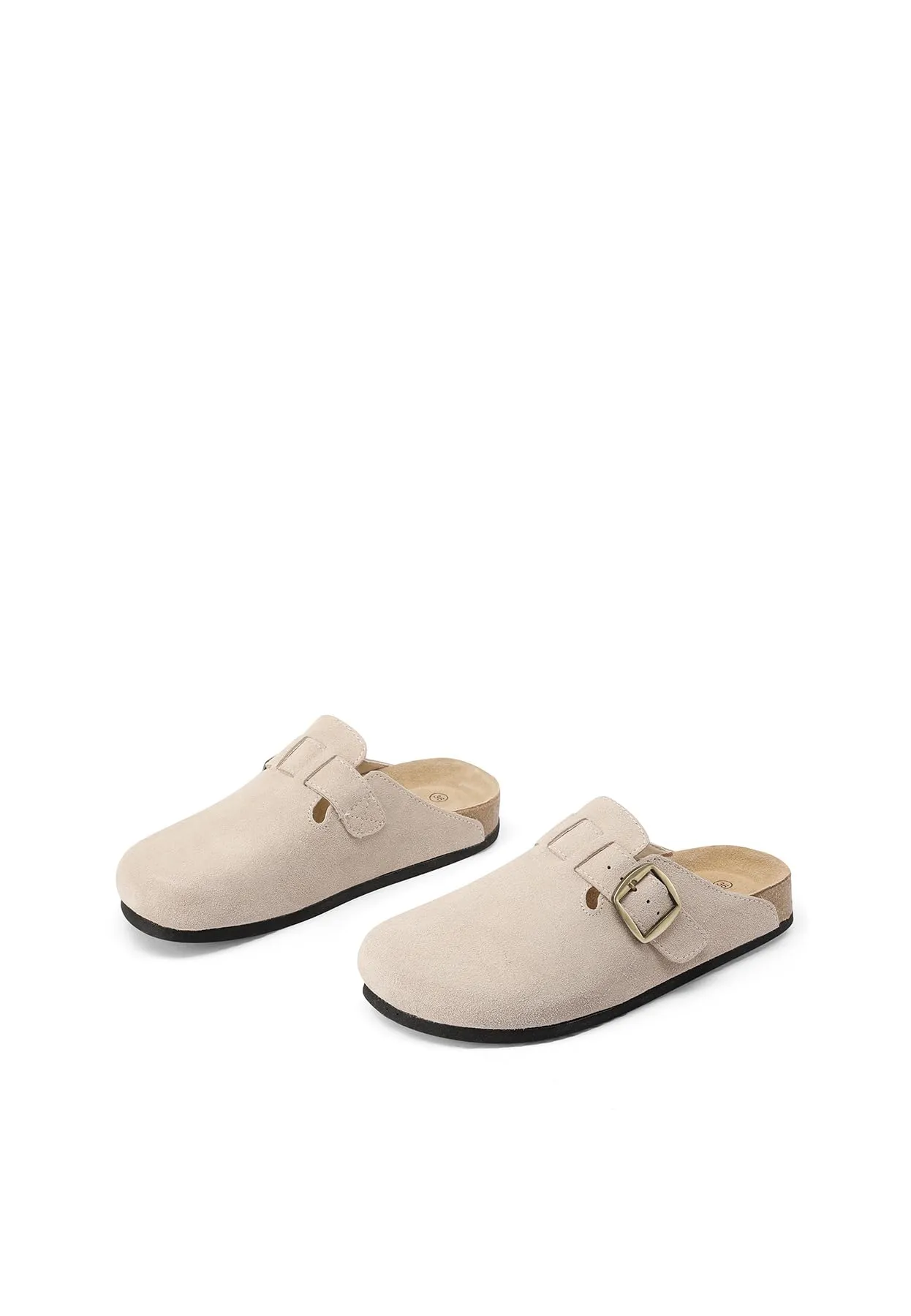 QUEEN HELENA Sabot Scamosciati Sandali Chiusi Donna X30-210 (Khaki, Sistema Taglie Calzature EU, Adulto, Donna, Numero, Media, 41) - immagine 5