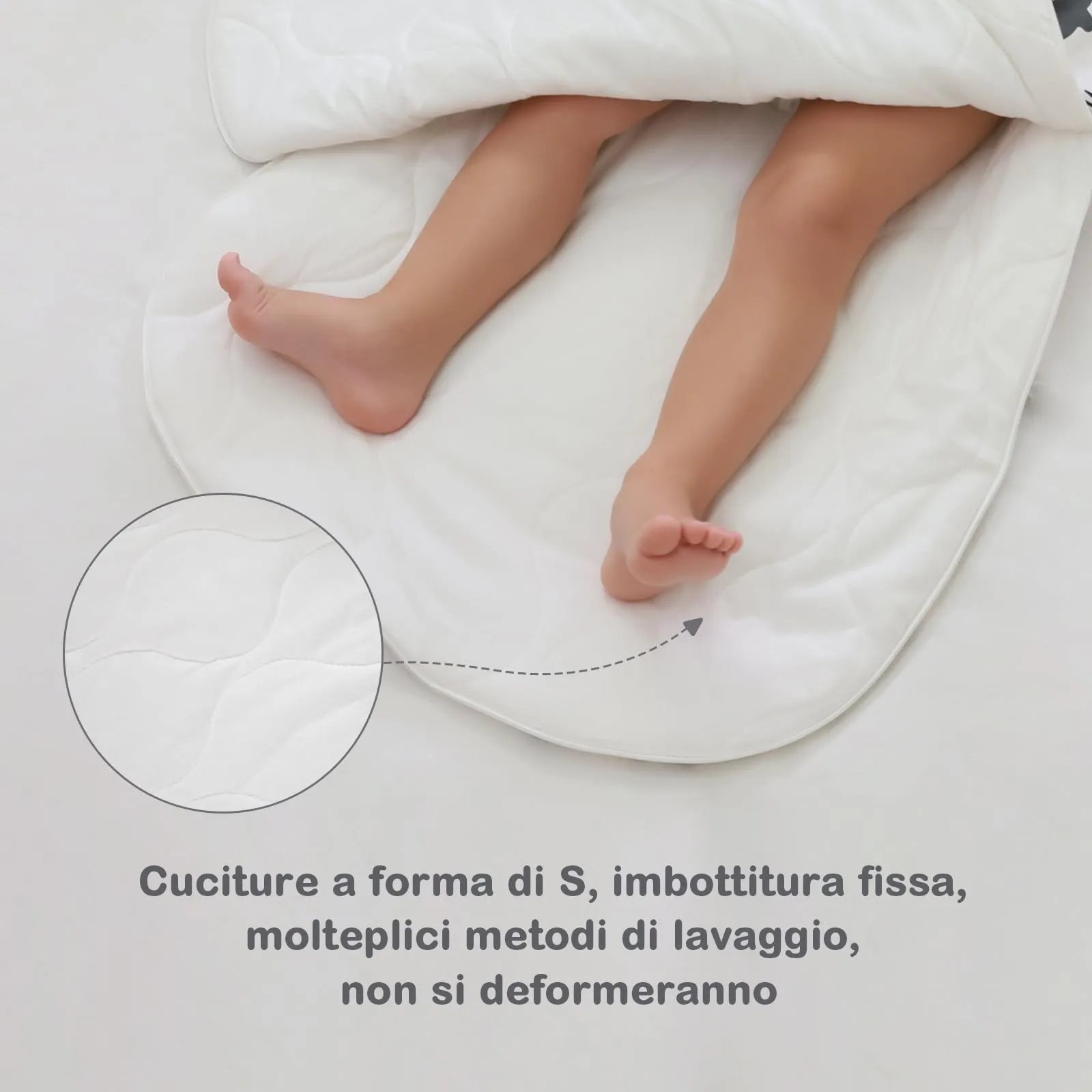 Mosebears Sacco nanna invernale per bambini, 2,5 Tog, 100% cotone, diverse dimensioni, dalla nascita fino a 18 mesi, adatto per tutto l'anno - immagine 7
