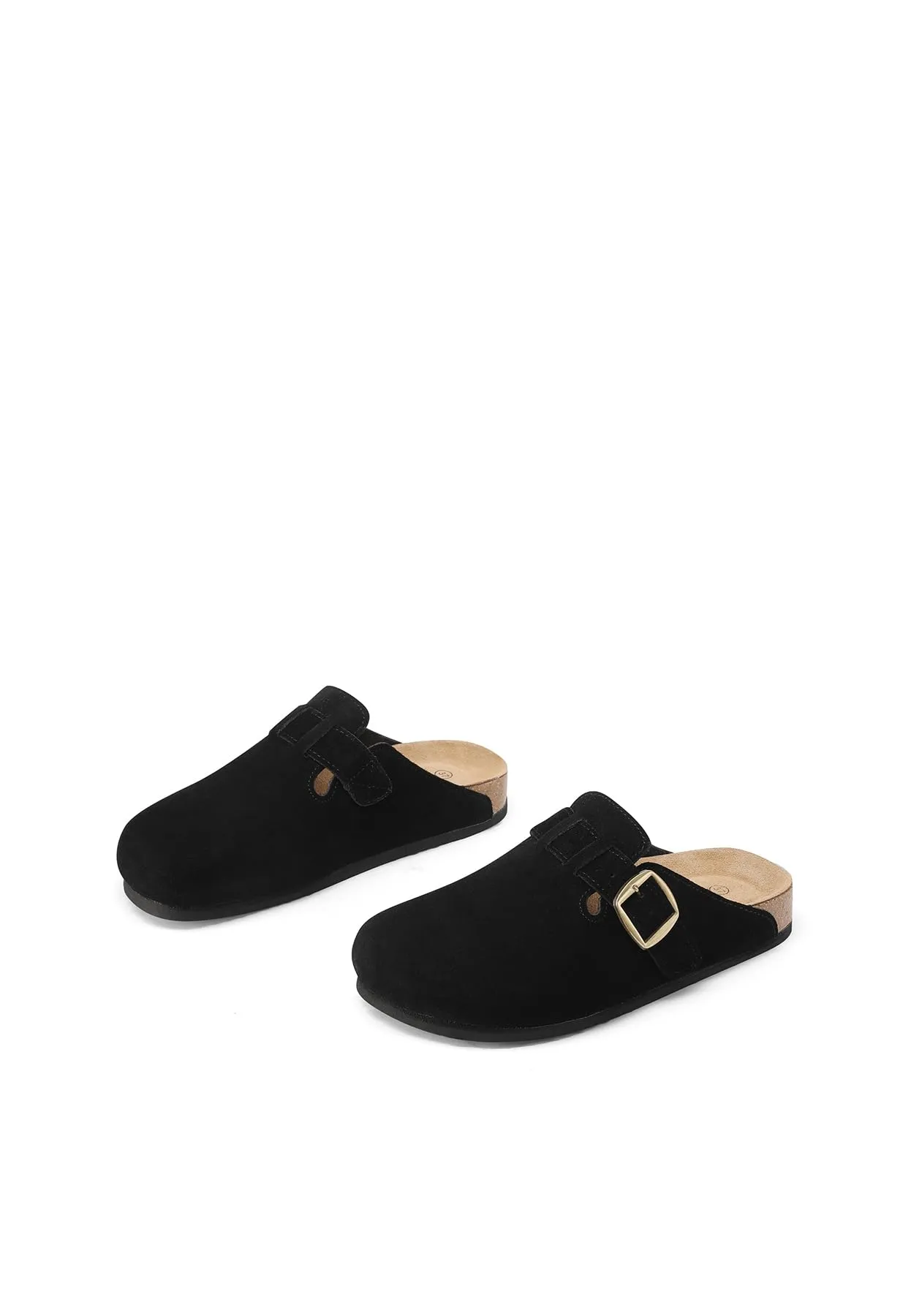 QUEEN HELENA Sabot Scamosciati Sandali Chiusi Donna X30-210 (Nero, Sistema Taglie Calzature EU, Adulto, Donna, Numero, Media, 35) - immagine 5