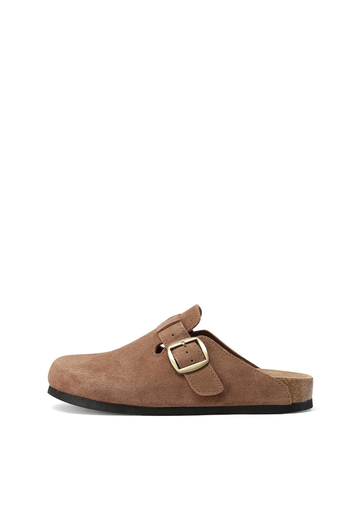 QUEEN HELENA Sabot Scamosciati Sandali Chiusi Donna X30-210 (Marrone, Sistema Taglie Calzature EU, Adulto, Donna, Numero, Media, 35) - immagine 4