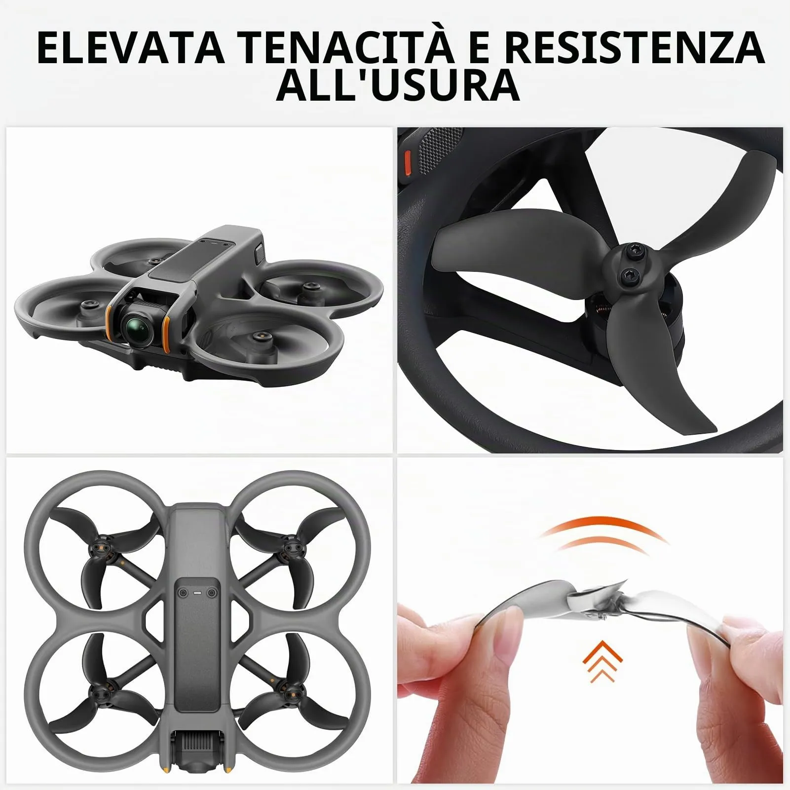 Bocguy Avata 2 Eliche, 4 Pcs 3032S Eliche Avatar 2 con 12 Viti & Cacciavite, Accessori Avata 2 per Sostituzione Drone, Basso Rumore & Stabile - immagine 3