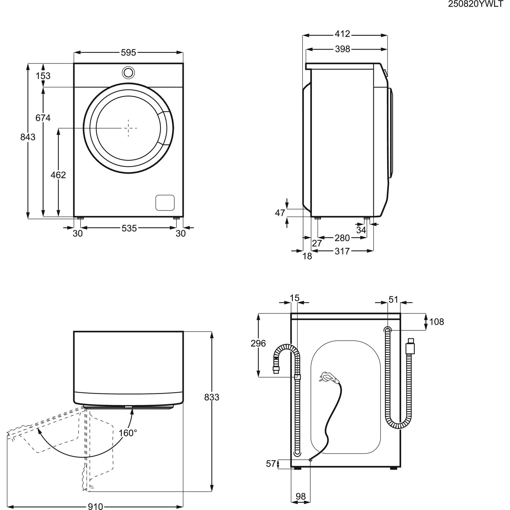 Electrolux EW6S306BL Lavatrice Slim Carica Frontale 6 kg SensiCare Compatta - immagine 7