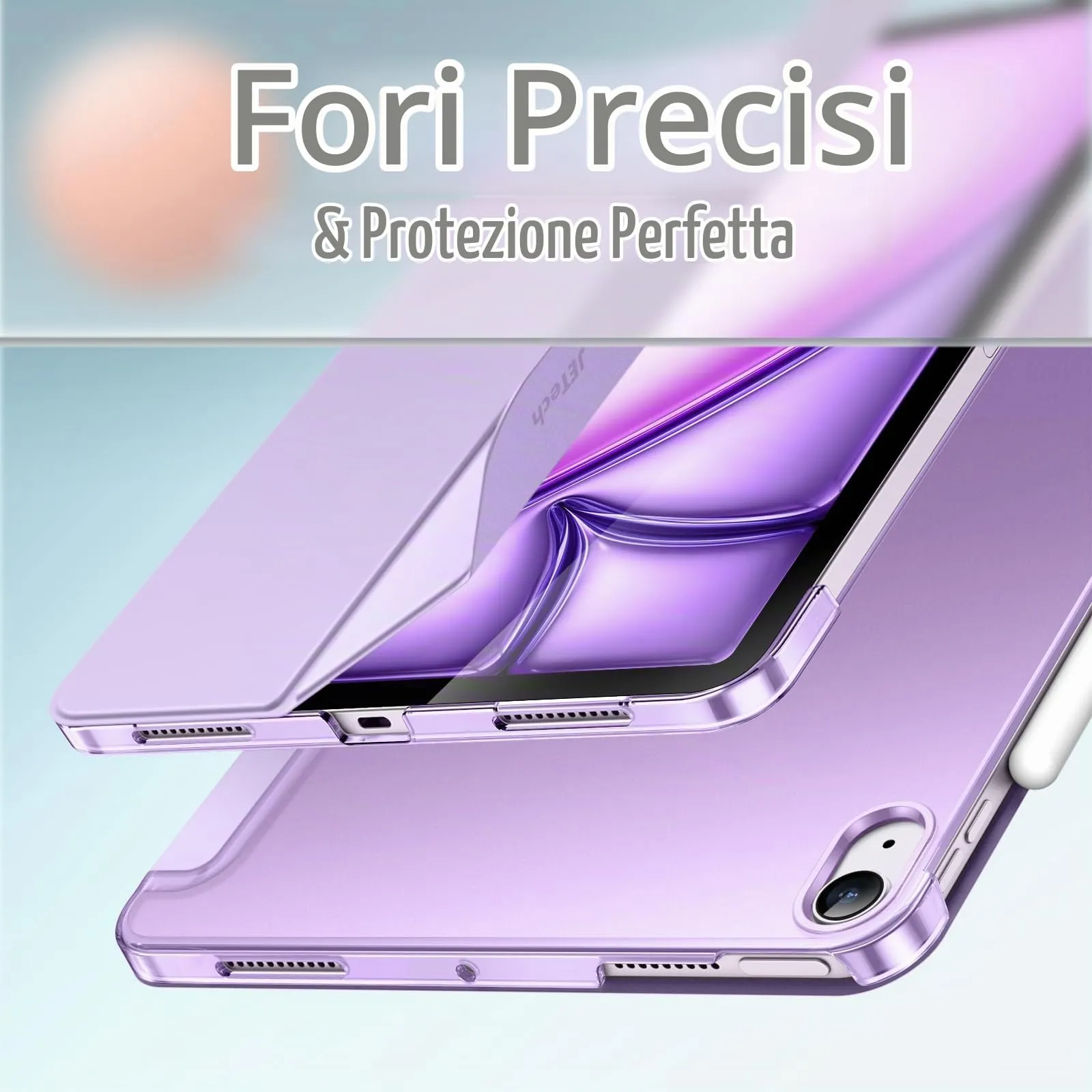 JETech Custodia per iPad Air 13" M4/M3/M2, Viola - immagine 3