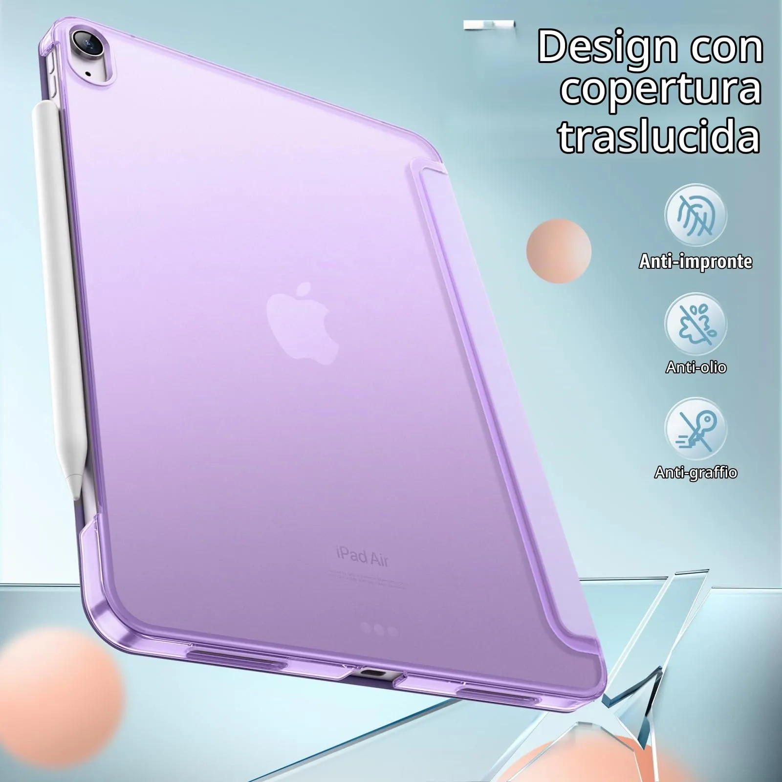 JETech Custodia per iPad Air 13" M4/M3/M2, Viola - immagine 4