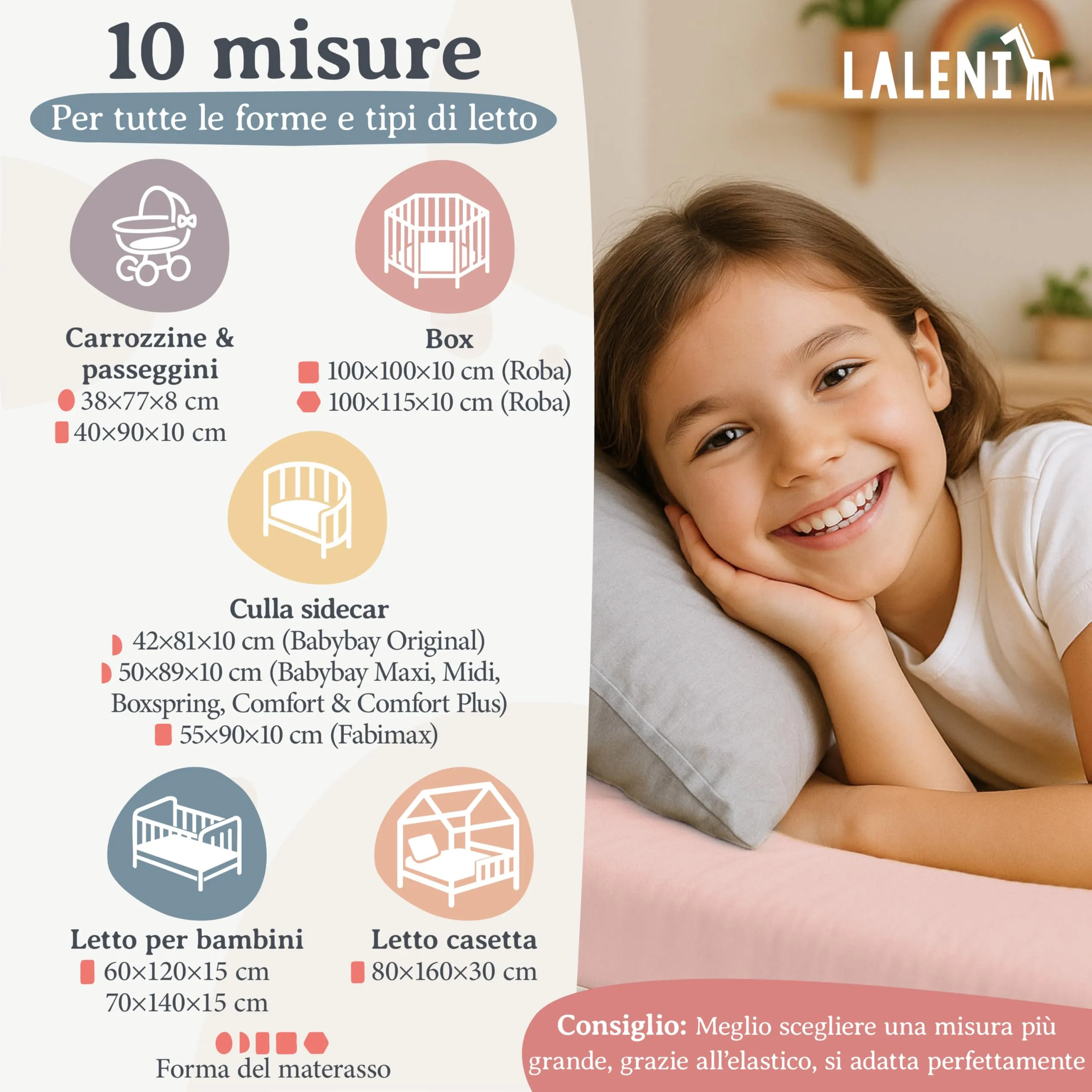 Laleni Lenzuolo Jersey 80x160 cm per Lettino 1 Pezza - Certificato OEKO-TEX - Lenzuolo per Moseskorb 100% Cotone - Lenzuolo per Lettino - Biancheria Letto Bambino Rosa - immagine 2
