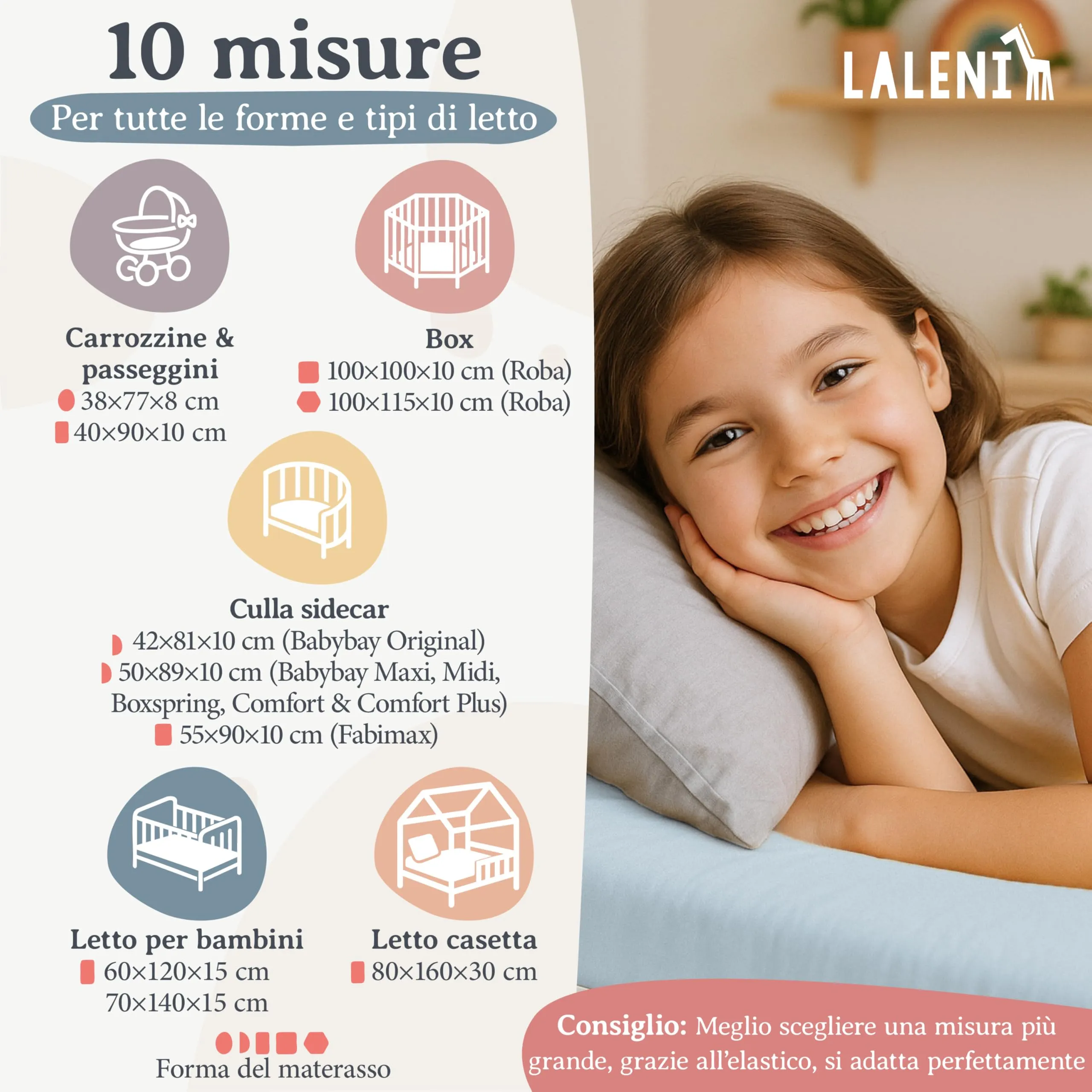 Laleni Lenzuolo Jersey 80x160 cm per Lettino 1 Pezza - Certificato OEKO-TEX - Lenzuolo per Moseskorb 100% Cotone - Lenzuolo per Lettino - Biancheria Letto Bambino Azzurro - immagine 2