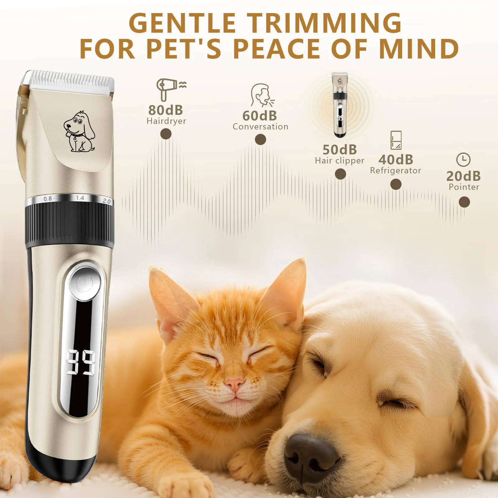 Tosatrice Professionale per Cani Impermeabile IPX7 Silenzioso Display LED - immagine 3
