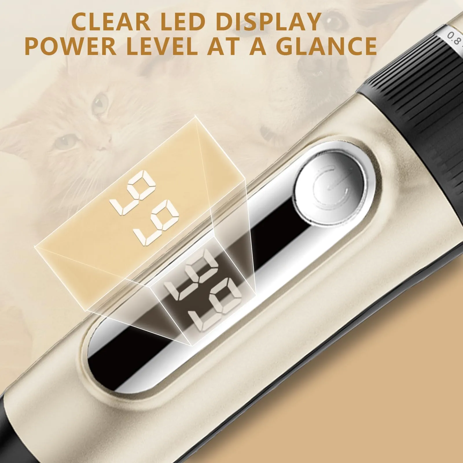 Tosatrice Professionale per Cani Impermeabile IPX7 Silenzioso Display LED - immagine 6
