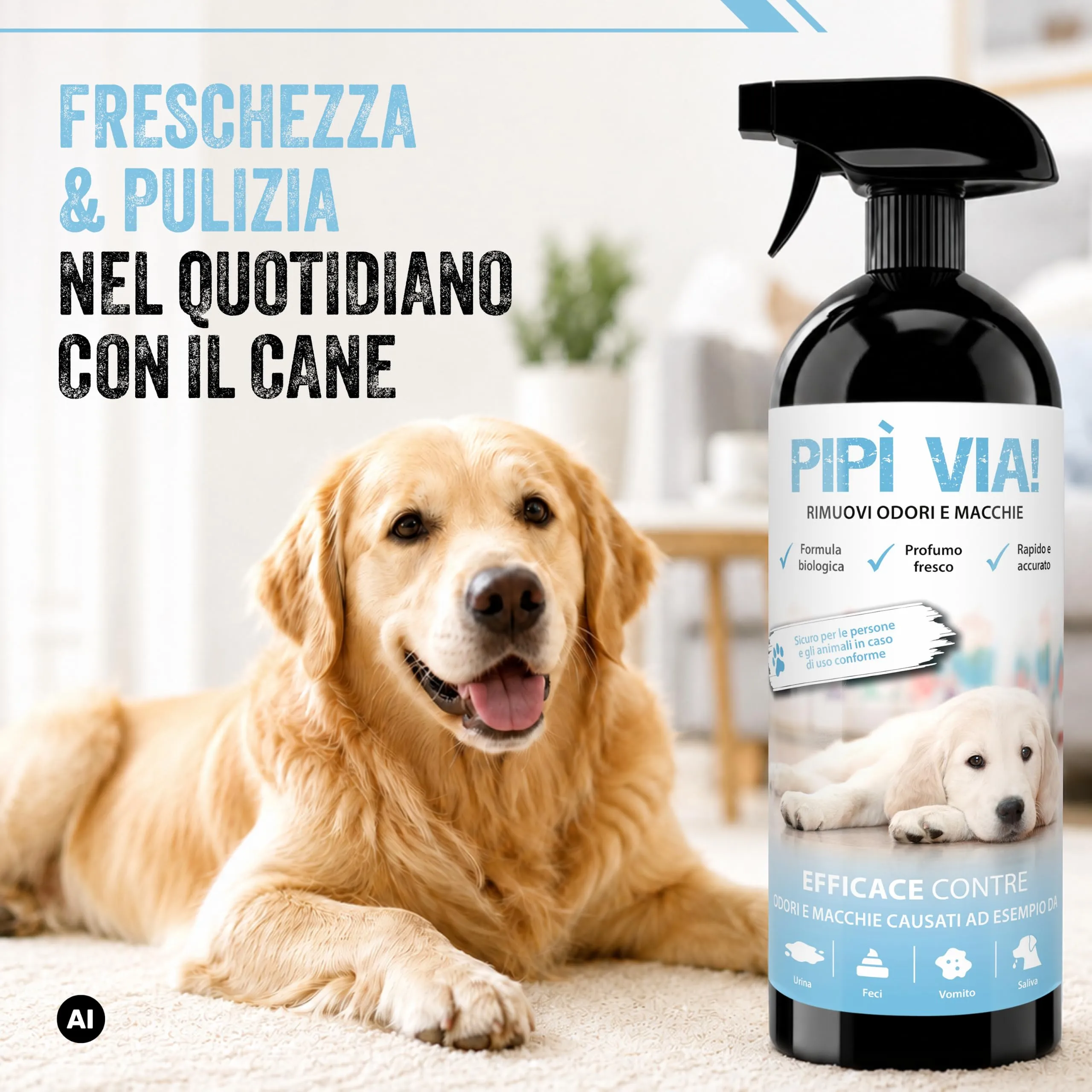 Elimina Urina Cane 750 ml - Detergente Enzimatico Smacchiatore Odori - immagine 7