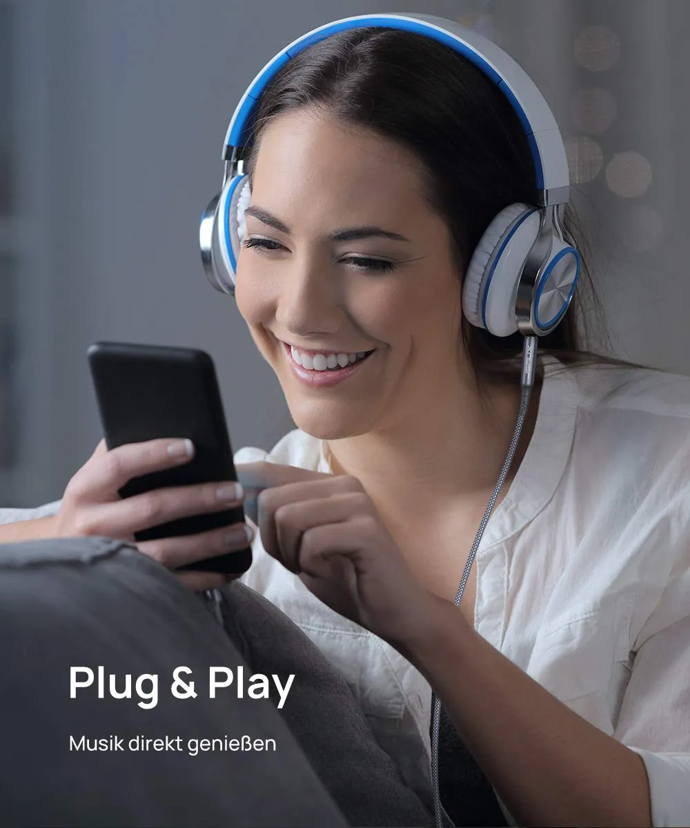 JSAUX cavo da USB C a jack AUX da 2m, USBC a jack da 3,5 mm, in nylon intrecciato, per Huawei P30/P20/Mate 20/30, Samsung Galaxy Note10/A8/A80, HTC U12, Oneplus 7, XiaoMi 8-grigio - immagine 6