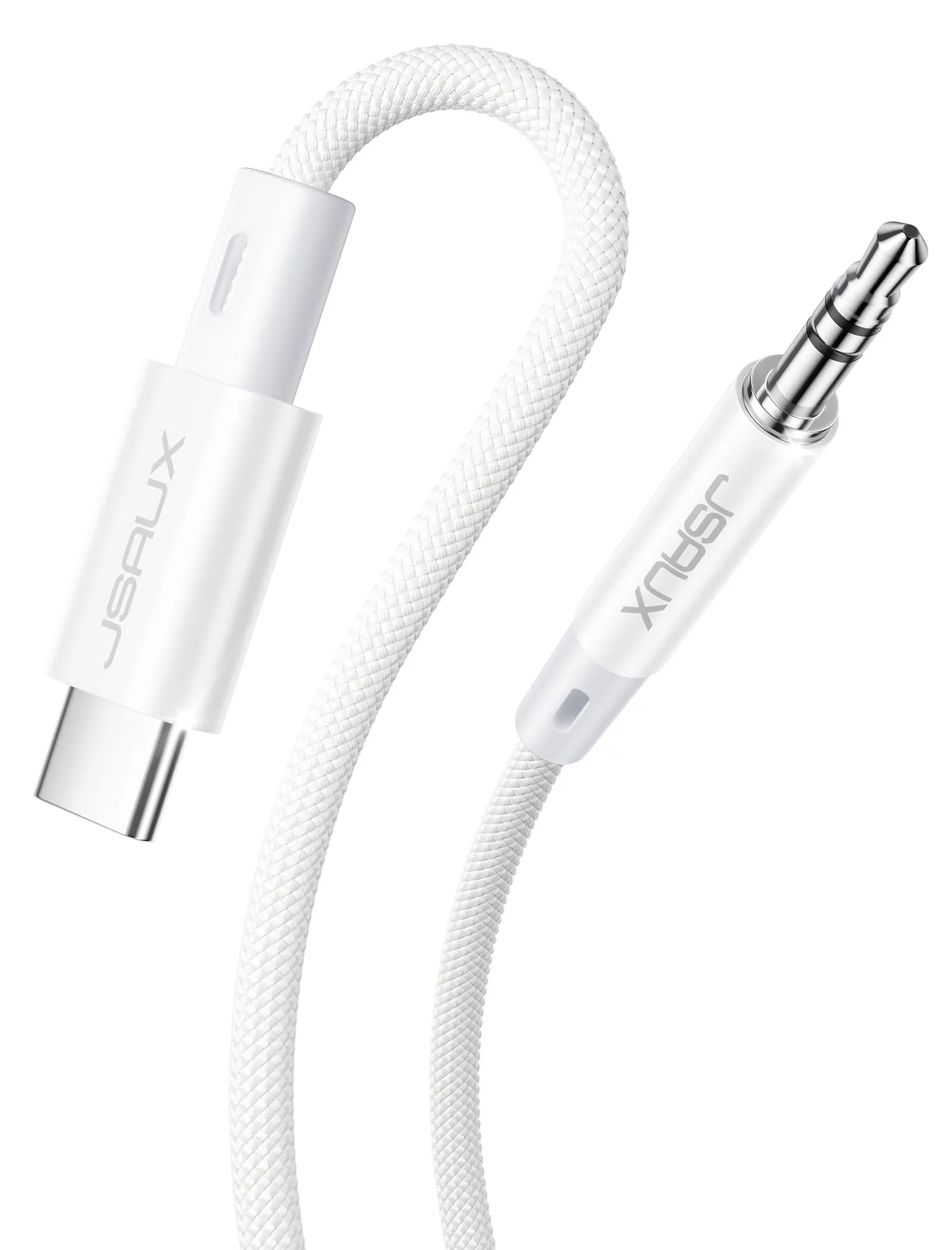 JSAUX Cavo da USB C a 3,5mm jack 1m, Adattatore USB C a 3,5 mm Audio Aux Cavo Cuffia Stereo Auto Compatibile con iPhone 15 Pro Max/15 Pro/15 Plus/15, Samsung Galaxy S23 S22 Ultra, Huawei P40-Bianco - immagine 1