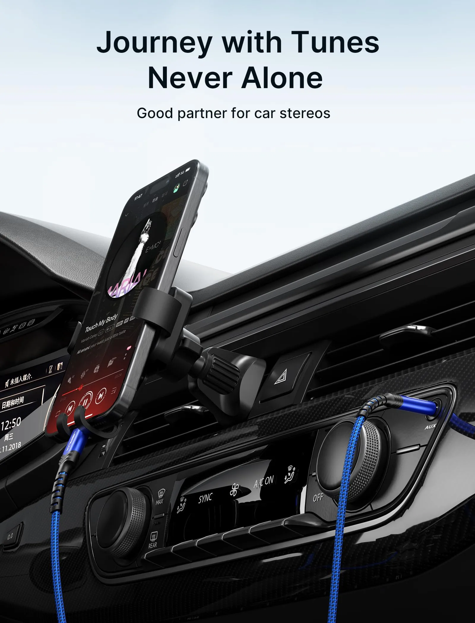 JSAUX Cavo da USB C a 3,5mm jack 2m, Adattatore USB C a 3,5 mm Audio Aux Cavo Cuffia Stereo Auto Compatibile con iPhone 15 Pro Max/15 Pro/15 Plus/15, Samsung Galaxy S23 S22 S21 Ultra, Huawei P40-Blu - immagine 4
