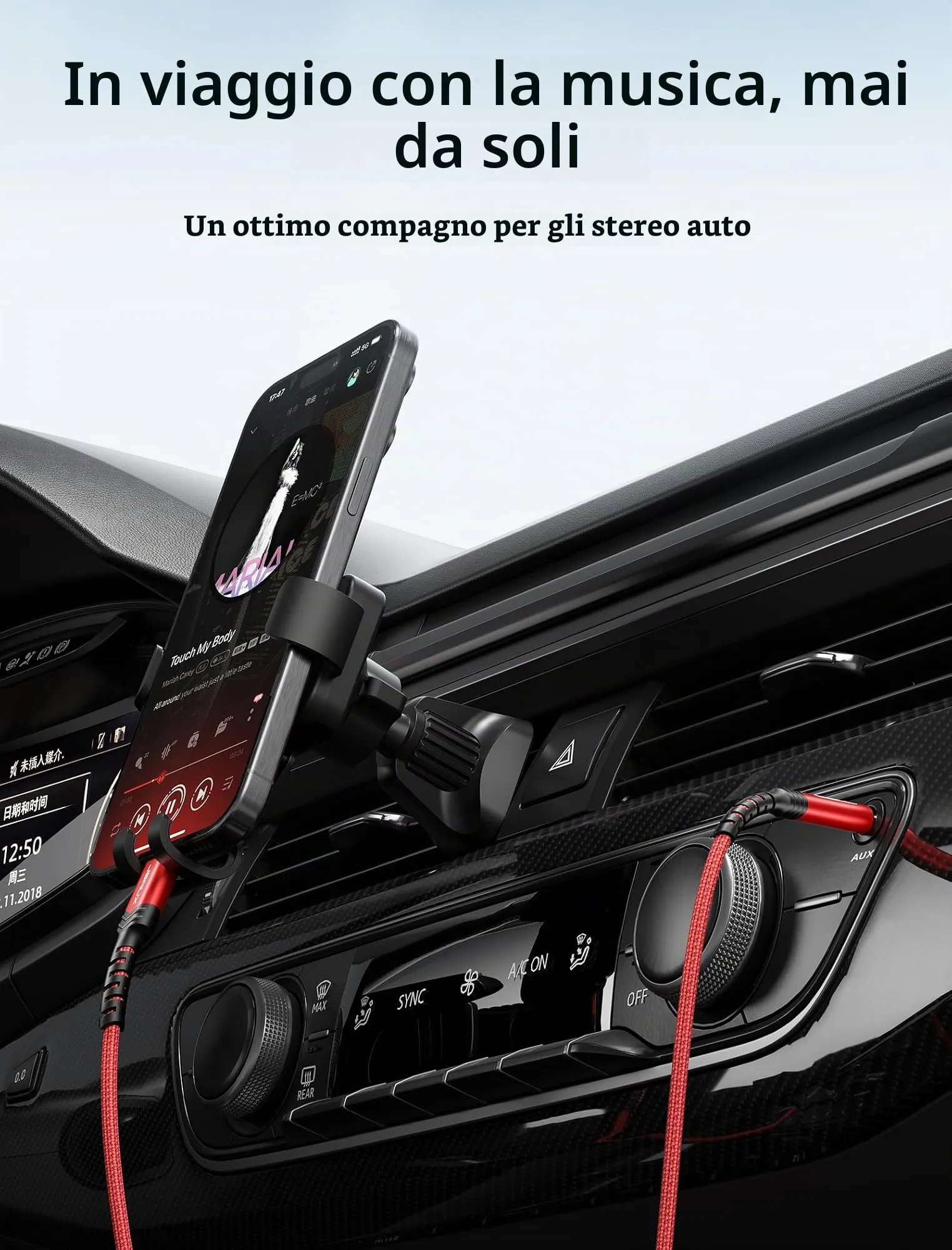 JSAUX Cavo da USB C a 3,5mm jack 0,5m, Adattatore USB C a 3,5 mm Audio Aux Cavo Cuffia Stereo Auto Compatibile con iPhone 15 Pro Max/15 Pro/15 Plus/15, Samsung Galaxy S24 S23 S22 Ultra-rosso - immagine 4