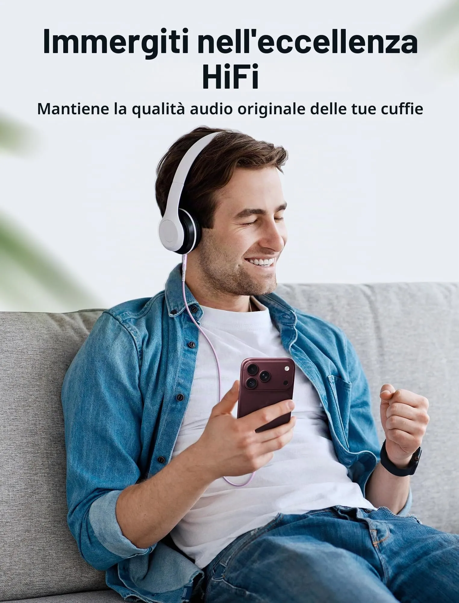 JSAUX Cavo da USB C a 3,5mm jack 1m, Adattatore USB C a 3,5 mm Audio Aux Cavo Cuffia Stereo Auto Compatibile con iPhone 15 Pro Max/15 Pro/15 Plus/15, Samsung Galaxy S23 S22 S21 Ultra-rosa - immagine 2