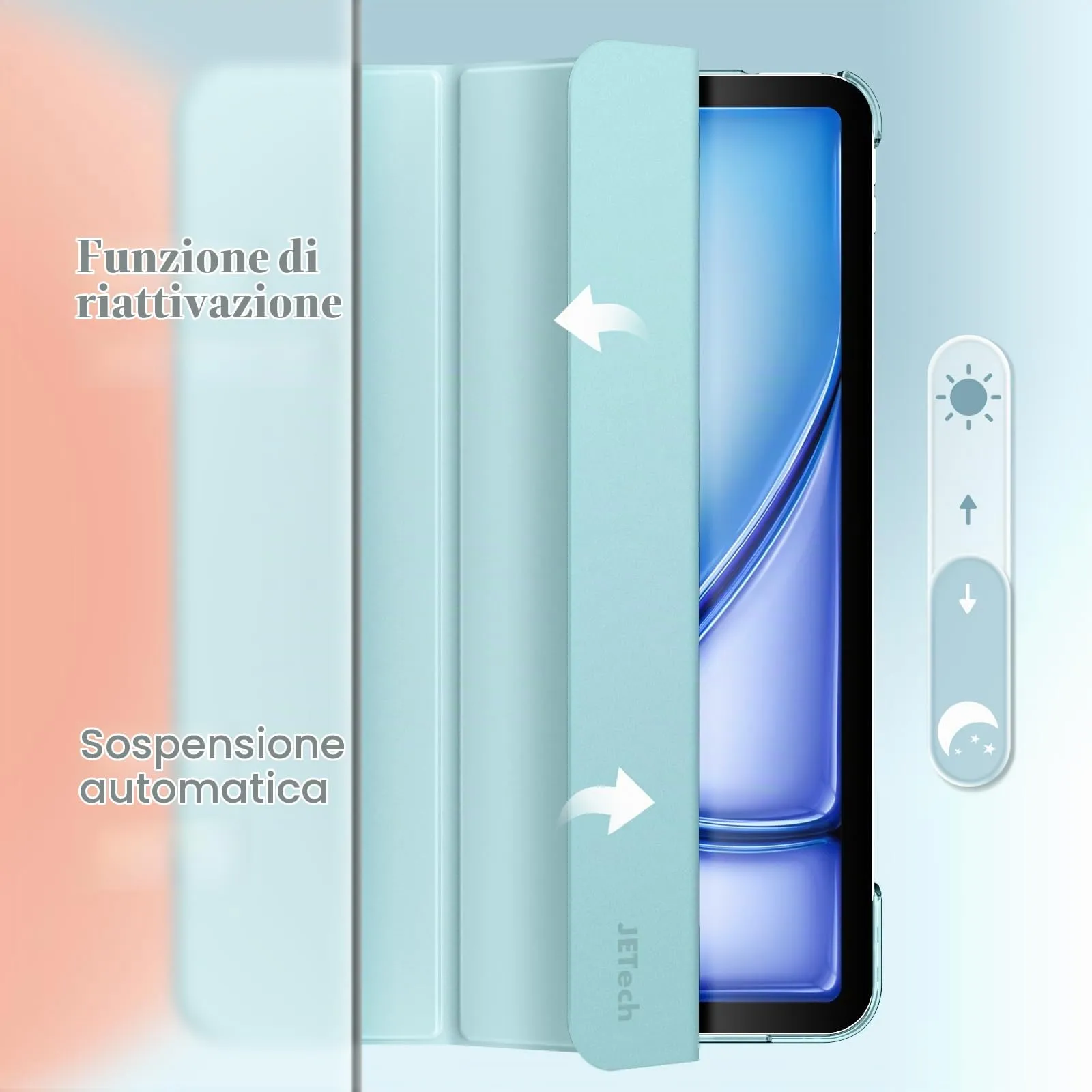 JETech Custodia per iPad Air 13" M4/M3/M2, Blu - immagine 6