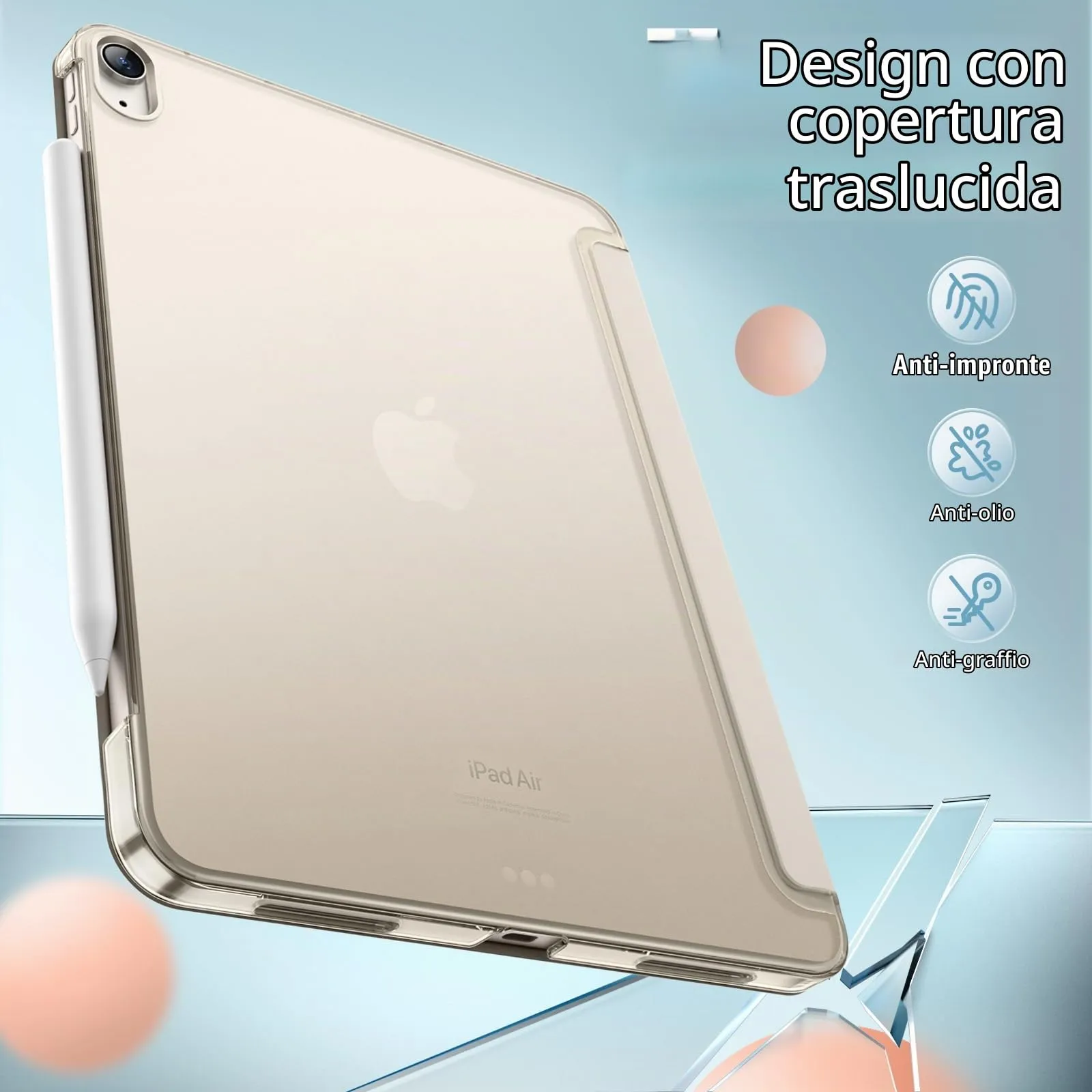 JETech Custodia per iPad Air 13" M4/M3/M2, Galassia - immagine 4