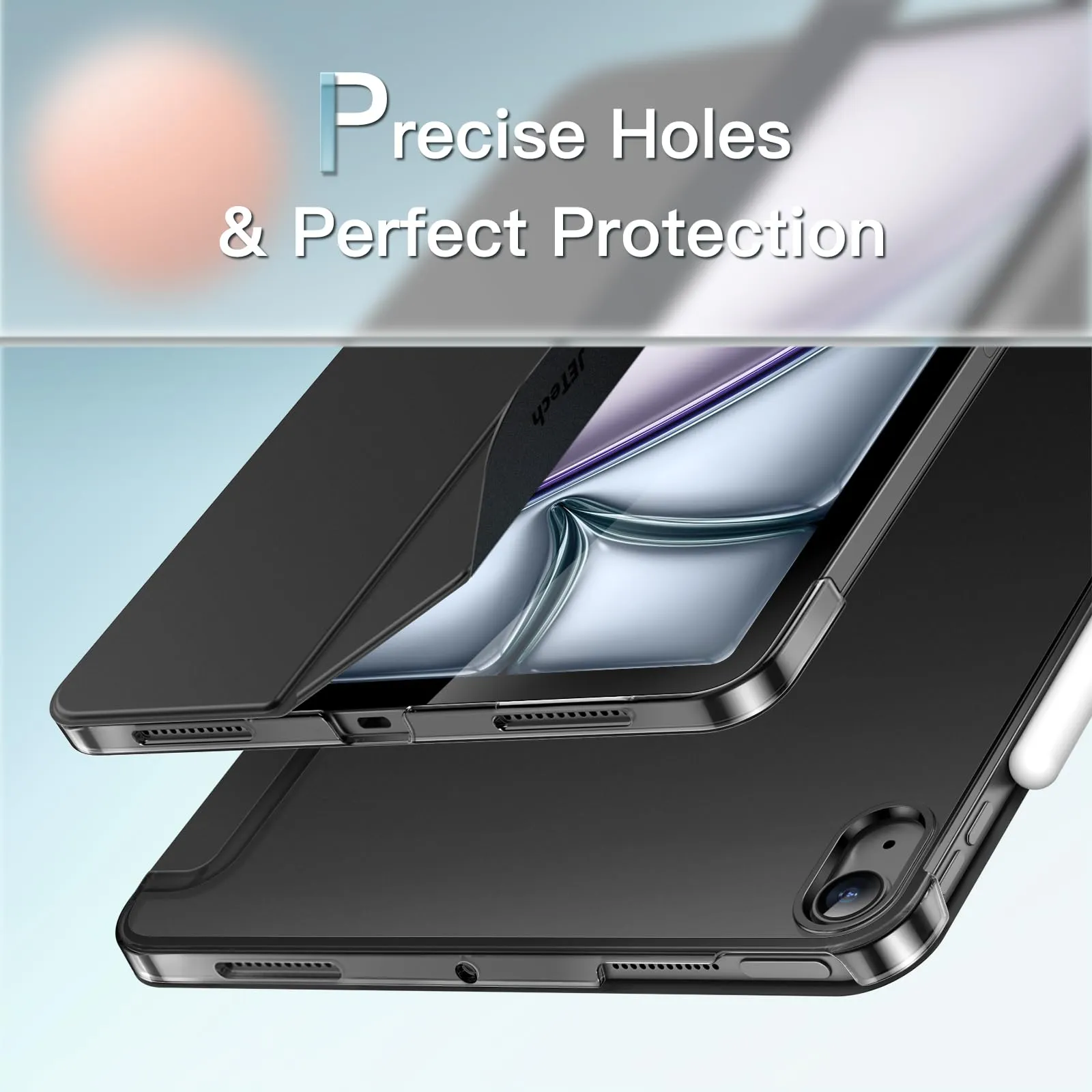 JETech Custodia per iPad Air 13" M4/M3/M2, Nero - immagine 3