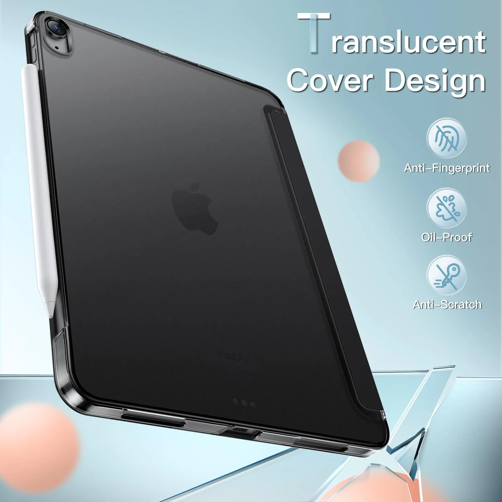 JETech Custodia per iPad Air 13" M4/M3/M2, Nero - immagine 4