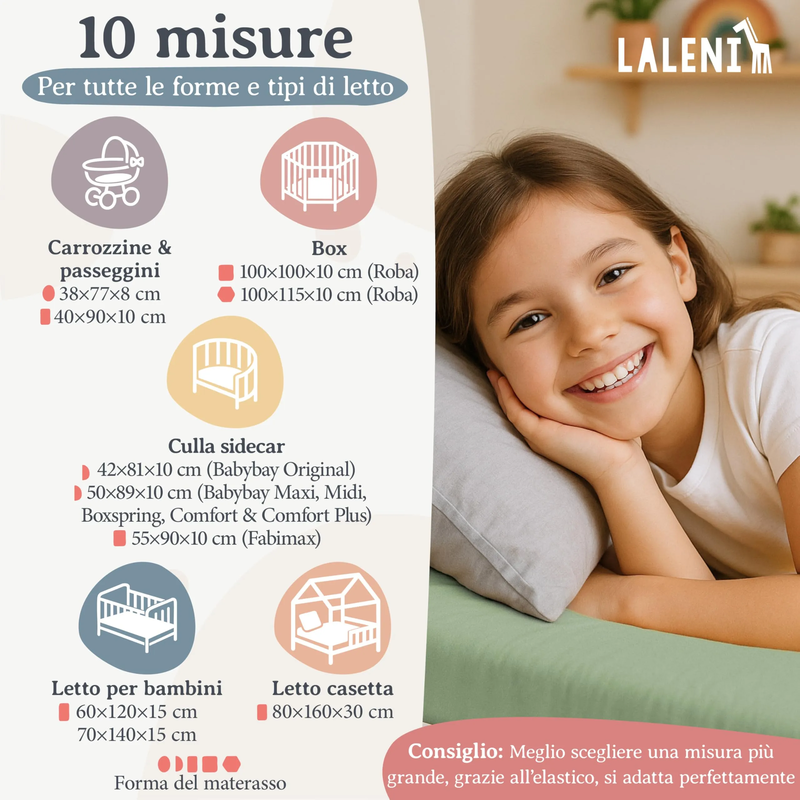 Laleni Lenzuolo Jersey 80x160 cm per Lettino 1 Pezza - Certificato OEKO-TEX - Lenzuolo per Moseskorb 100% Cotone - Lenzuolo per Lettino - Biancheria Letto Bambino Verde - immagine 2