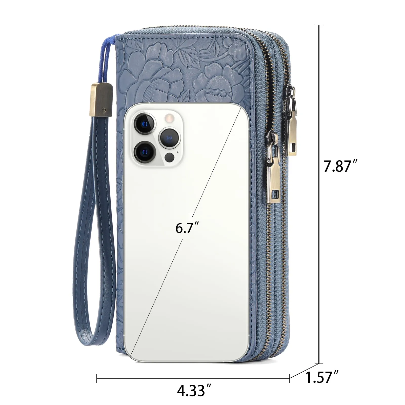 GAEKEAO Portafoglio Donna Grande, Portamonete Vegan in Pelle, Porta Tessere Blocco RFID, Portacarte di Credito, Porta Tessere, Borsellino Doppia Cerniera, Idee Regalo - immagine 3