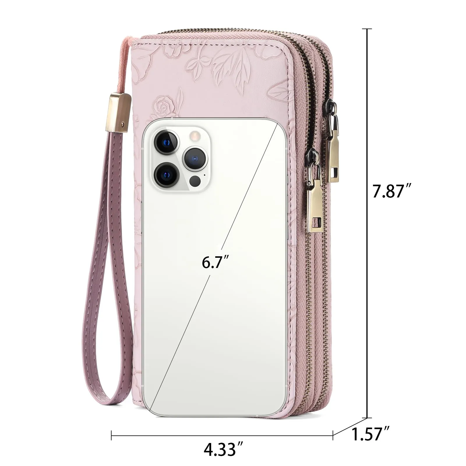 GAEKEAO Portafoglio Donna Grande, Portamonete Vegan in Pelle, Porta Tessere Blocco RFID, Portacarte di Credito, Porta Tessere, Borsellino Doppia Cerniera, Idee Regalo - immagine 3