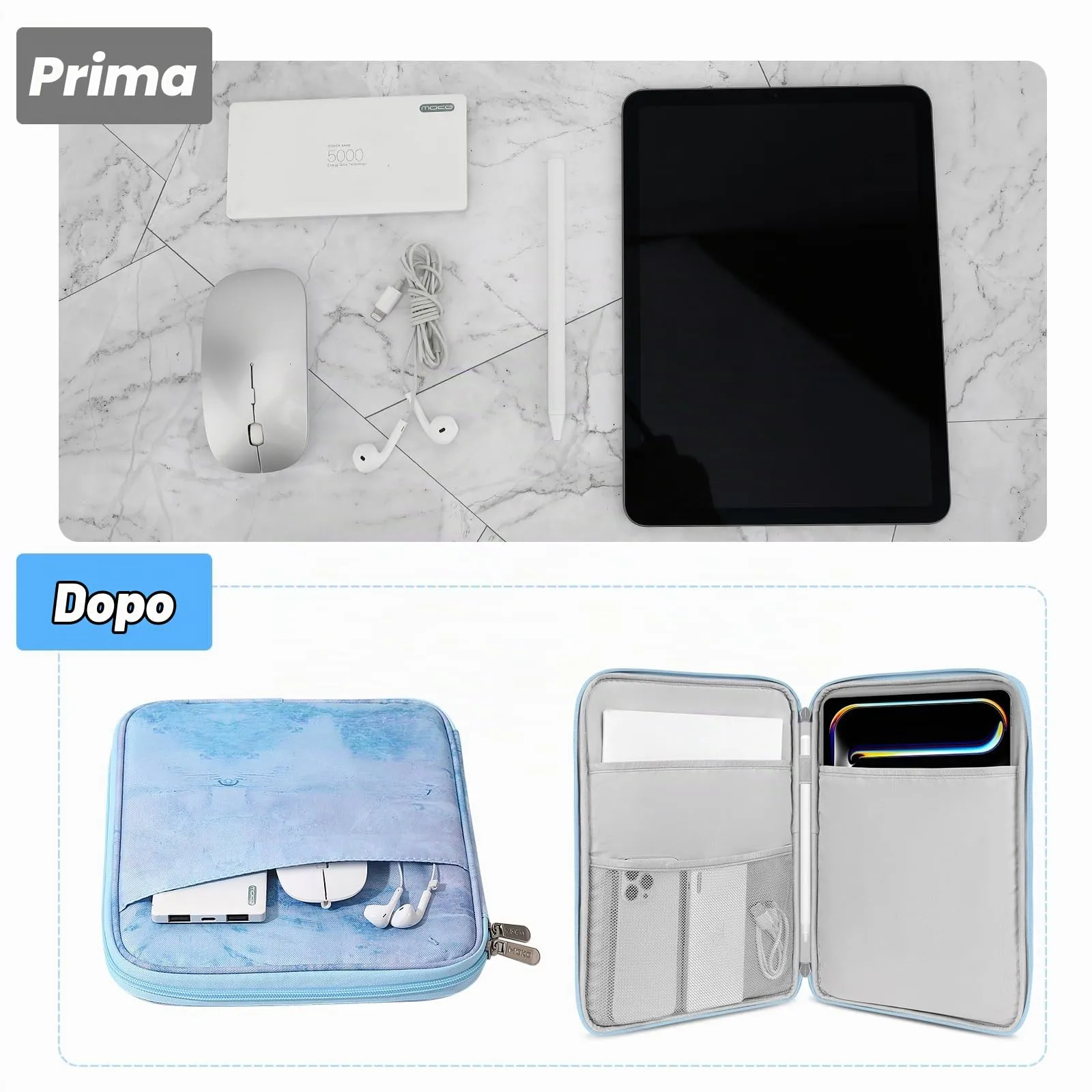 MoKo Borsa Sleeve per Tablet 9-11 Pollici, Imbottita - immagine 4