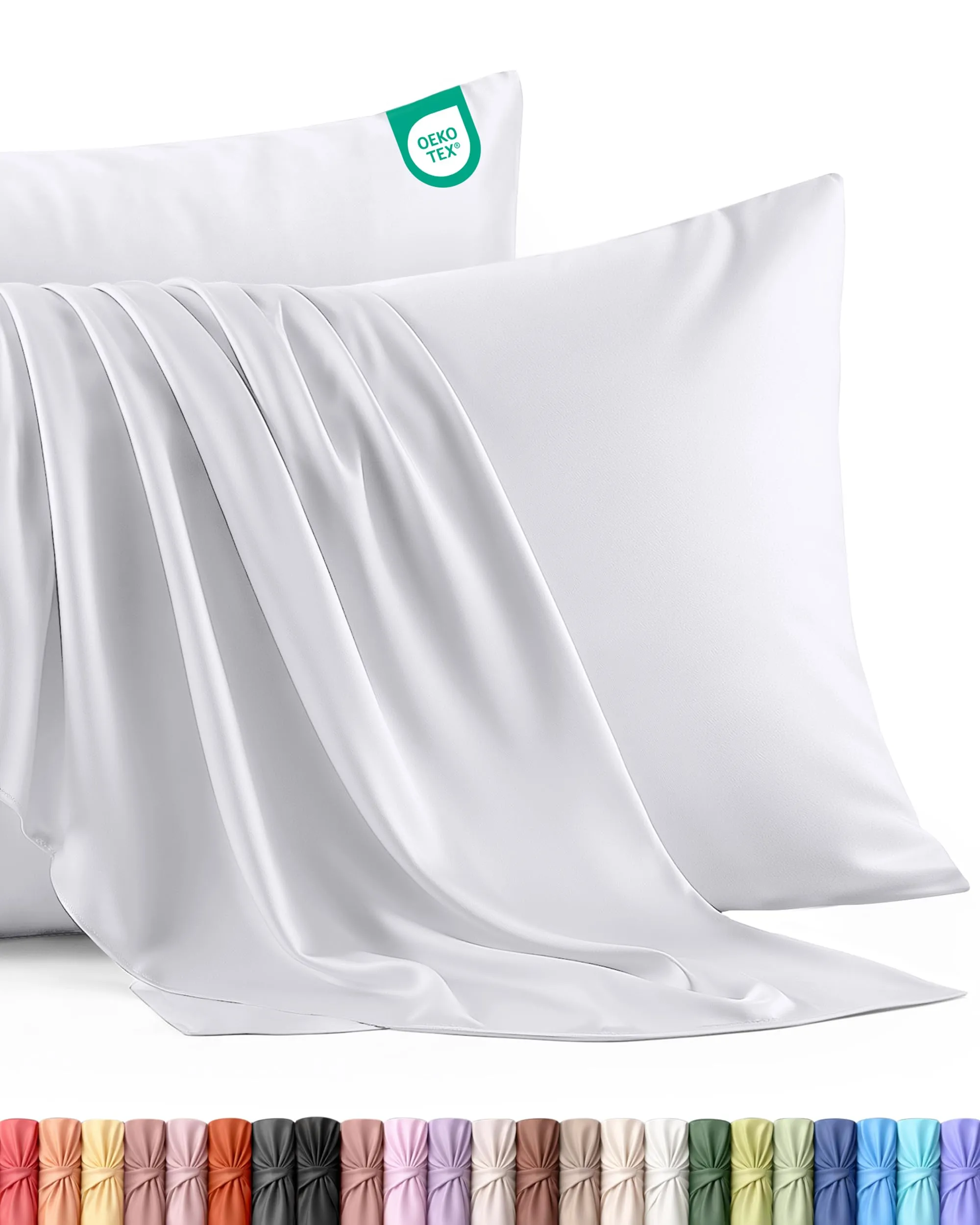 Utopia Bedding - Federe Set Di 2 Copricuscino - 50 x 75 cm - Bianco - immagine 1