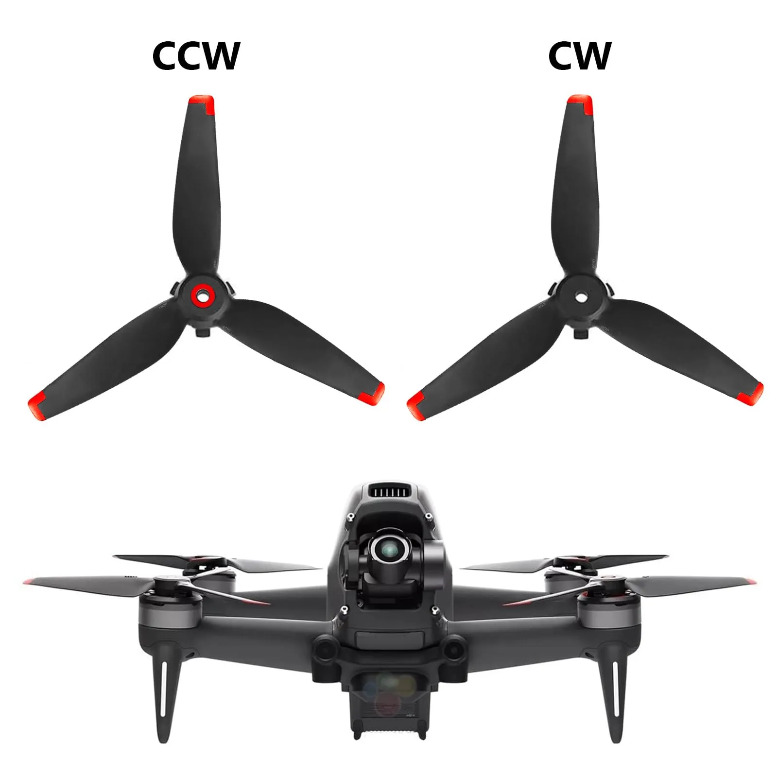 Bocguy FPV Eliche, 4 Pcs Drone FPV 5328S Eliche mit Design di Installazione Rapida, Accessori per FPV Elica per Sostituzione Drone, Elica a Basso Rumore & a Stabile (Rosso) - immagine 4