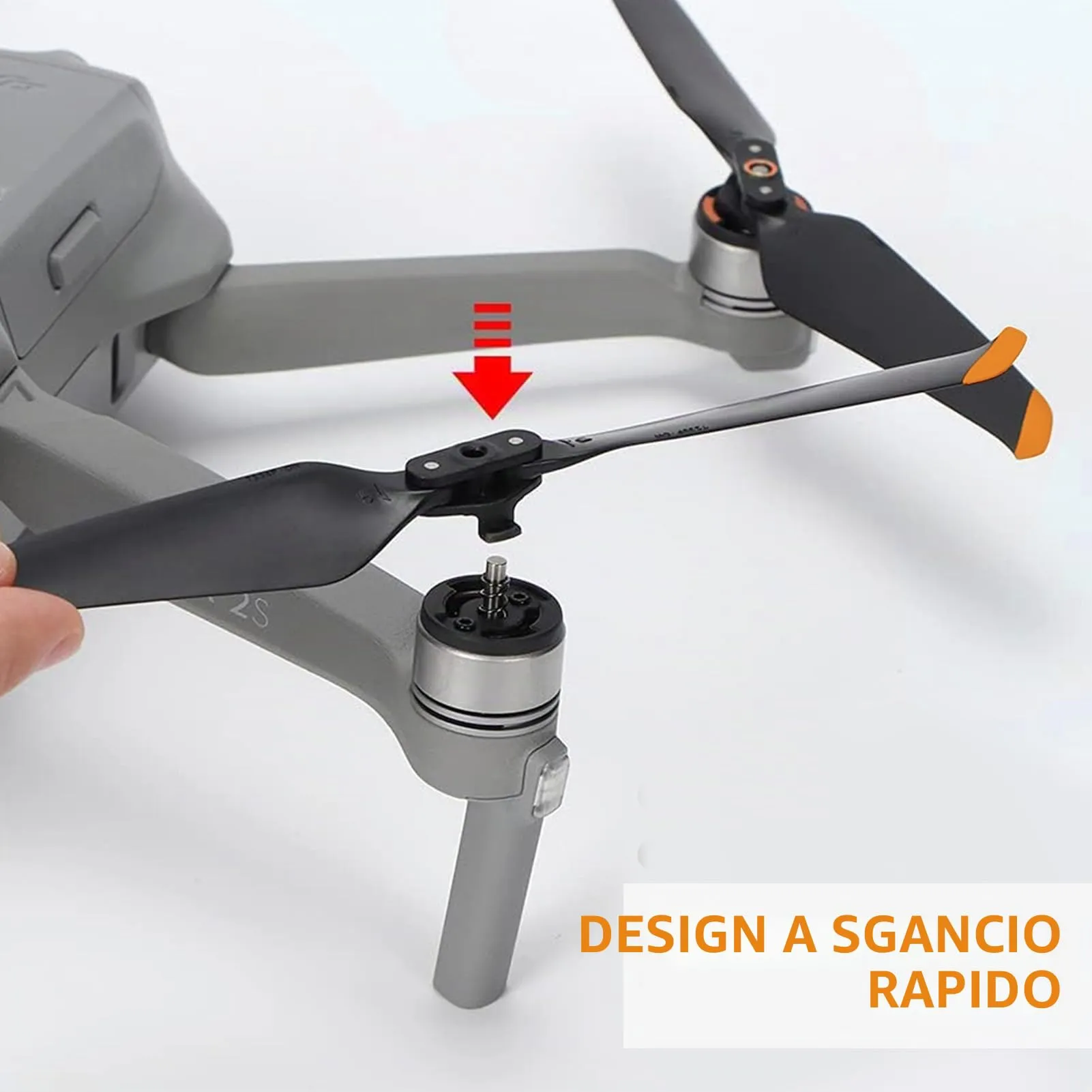 Bocguy 4 Pcs Eliche Mavic Air 2 / Air 2S, 7328 Eliche per Mavic Air 2S / 2 Accessori Accessori Sostituzione Drone con Design a Rilascio Rapido, Basso Rumore & Stabile (Arancia) - immagine 4